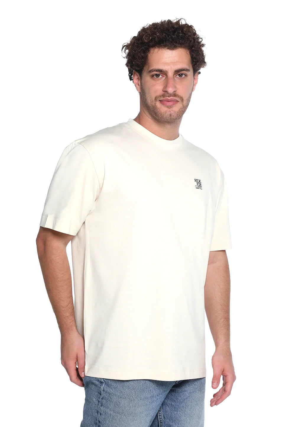 Oversized Beige T-Shirt With Back Design