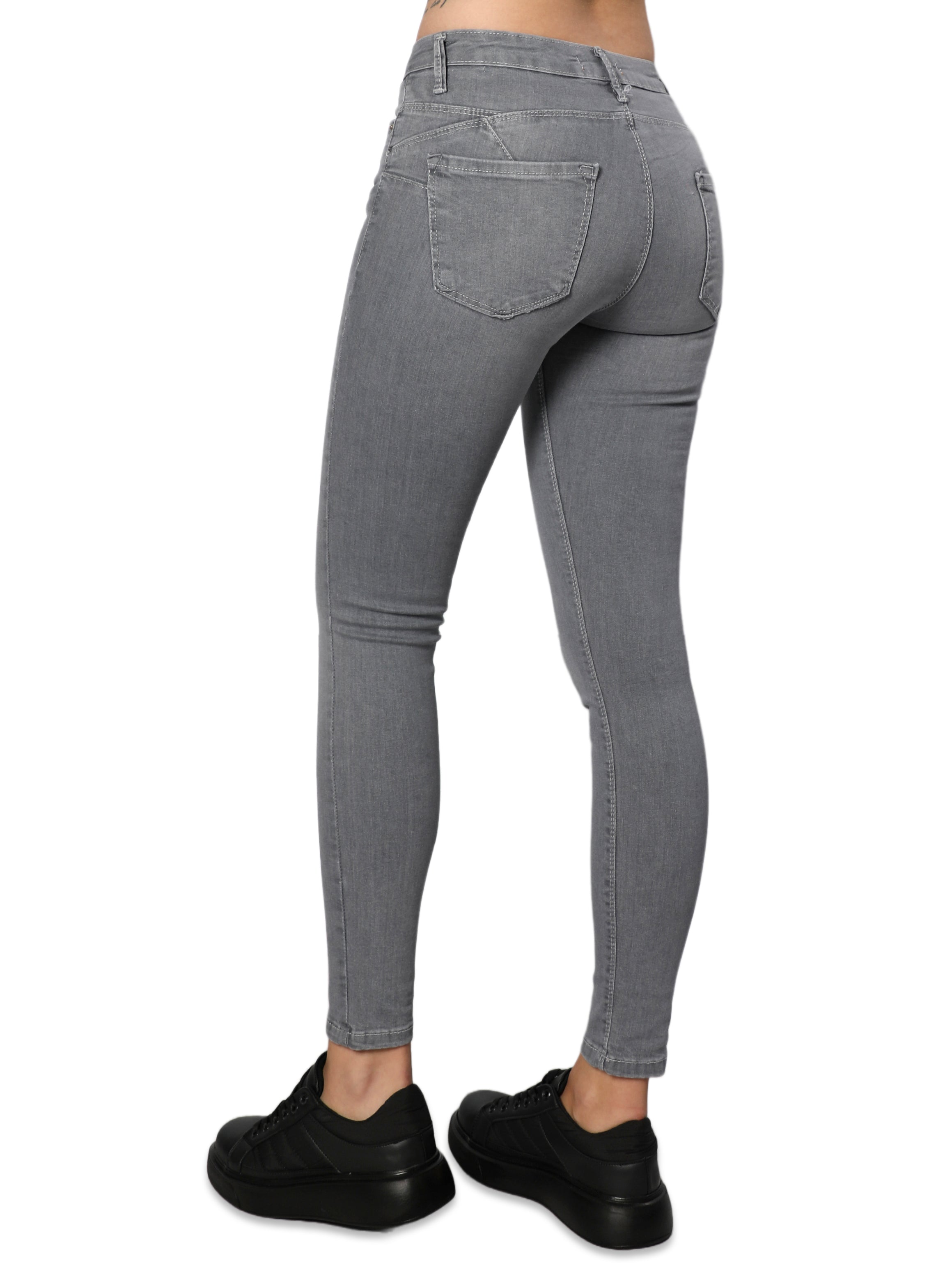 Women Grey Stylish Skinny Denim Jeans