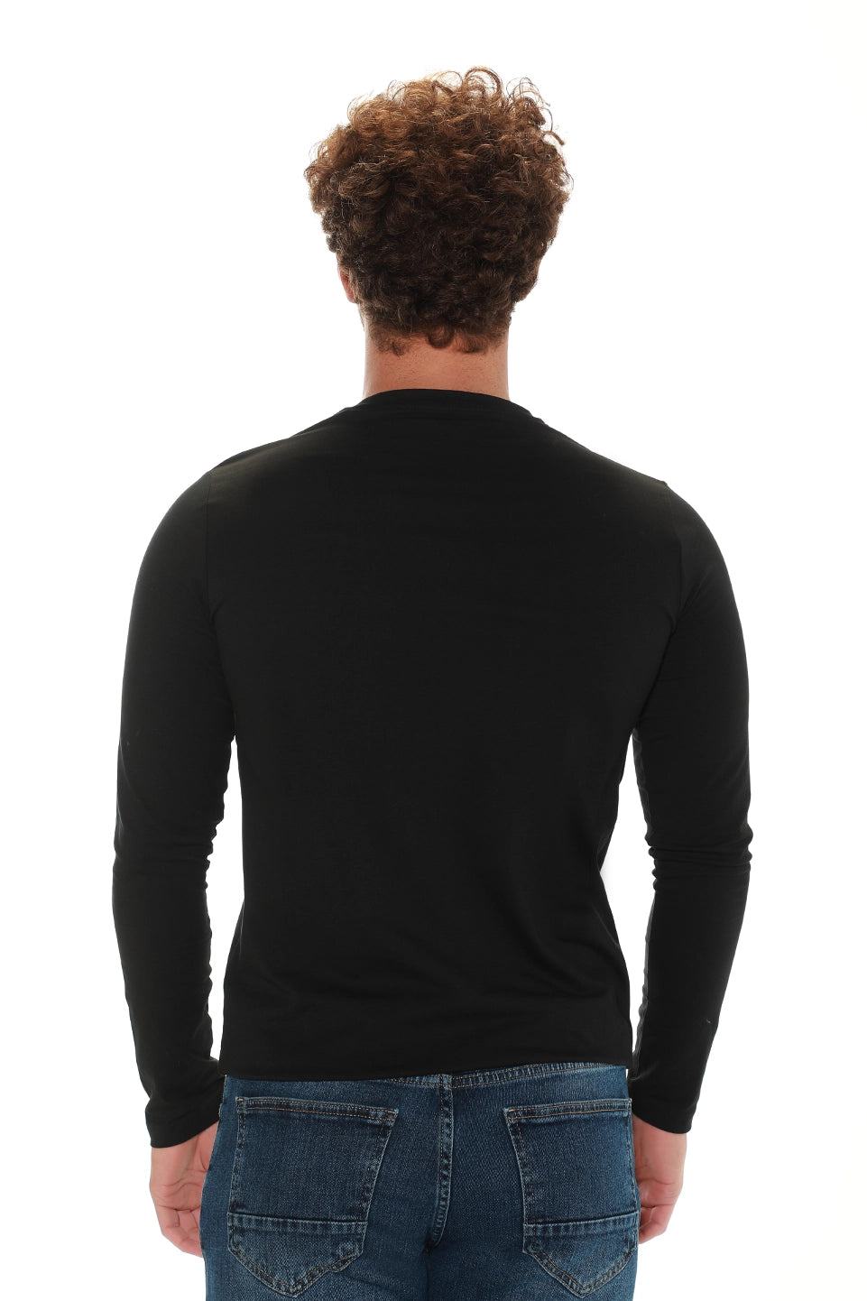 Jack Dapper Long Sleeved Black Basic V-Neck