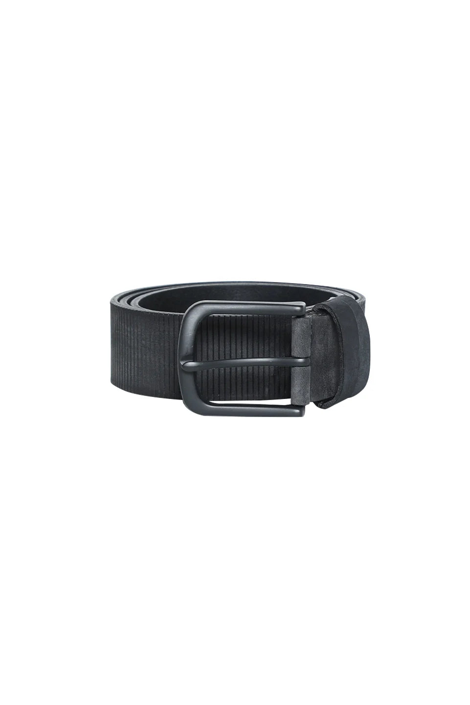 Black Leather Belt With Black Buckle