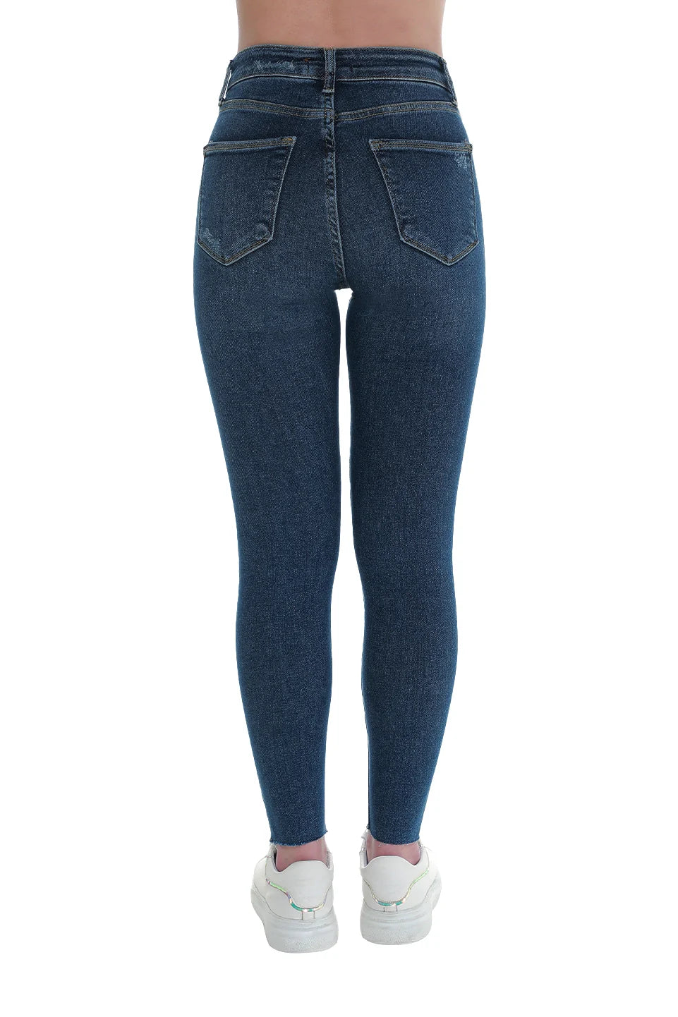 Blue Skinny Jeans With Zipper To Close