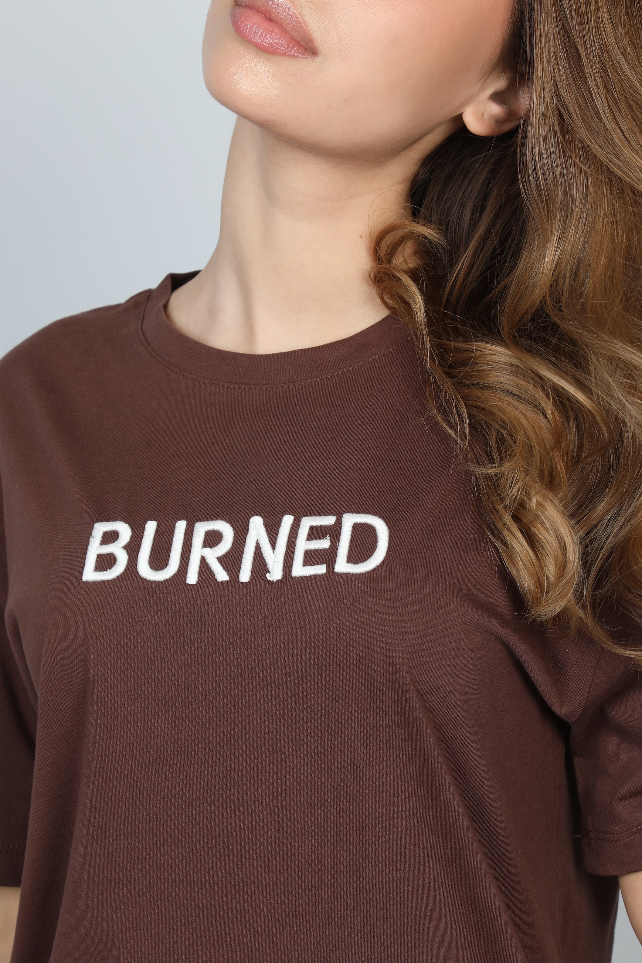 "Burned" Oversized Short Sleeves T-Shirt