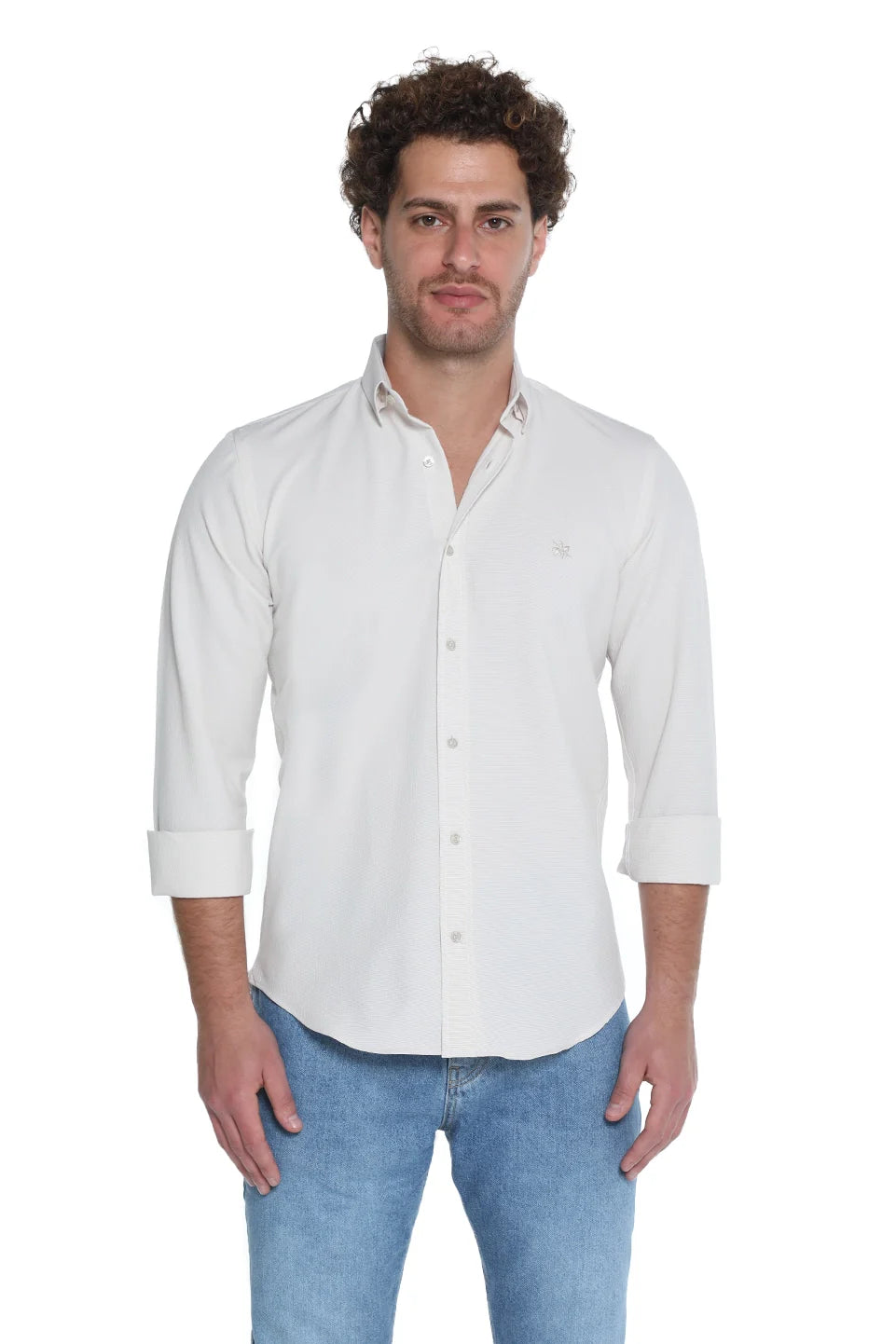 Long Sleeved Light Beige Shirt