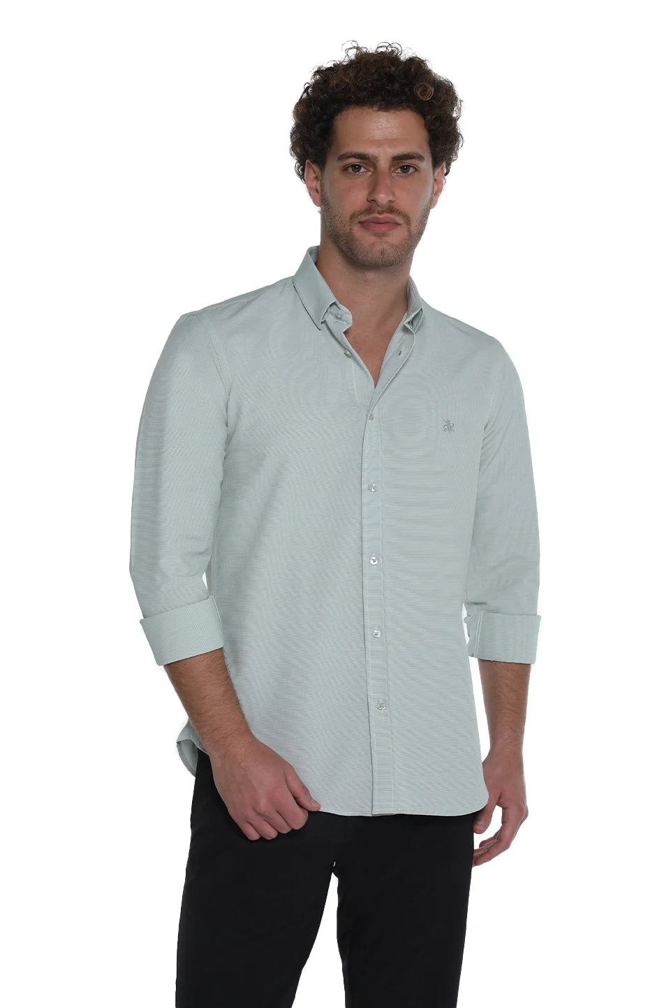 Long Sleeved Green Shirt With Logo