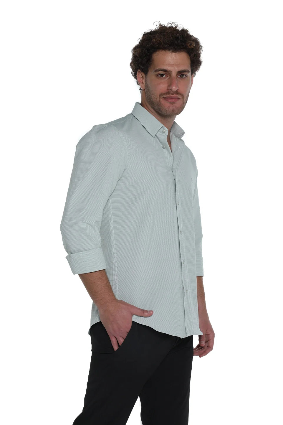 Long Sleeved Green Shirt With Logo