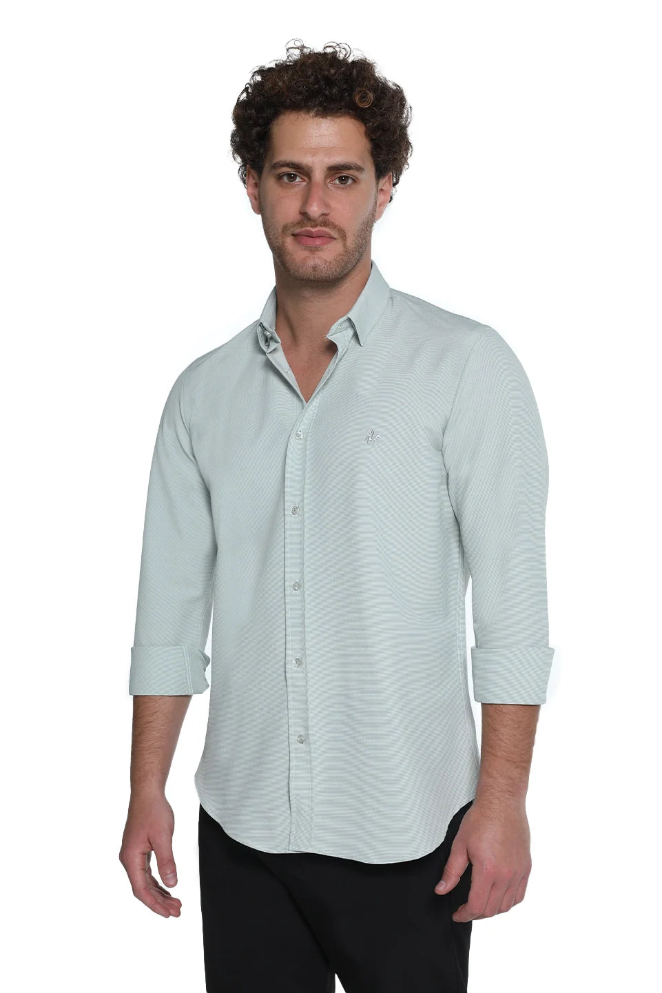 Long Sleeved Green Shirt With Logo