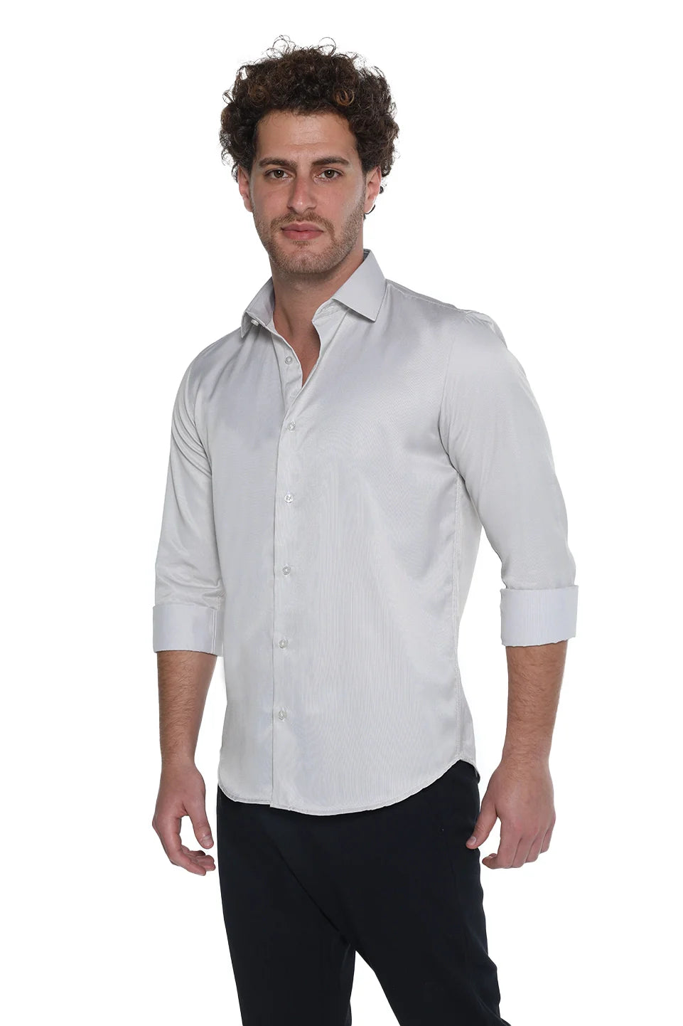 Long Sleeved Beige Classic Shirt