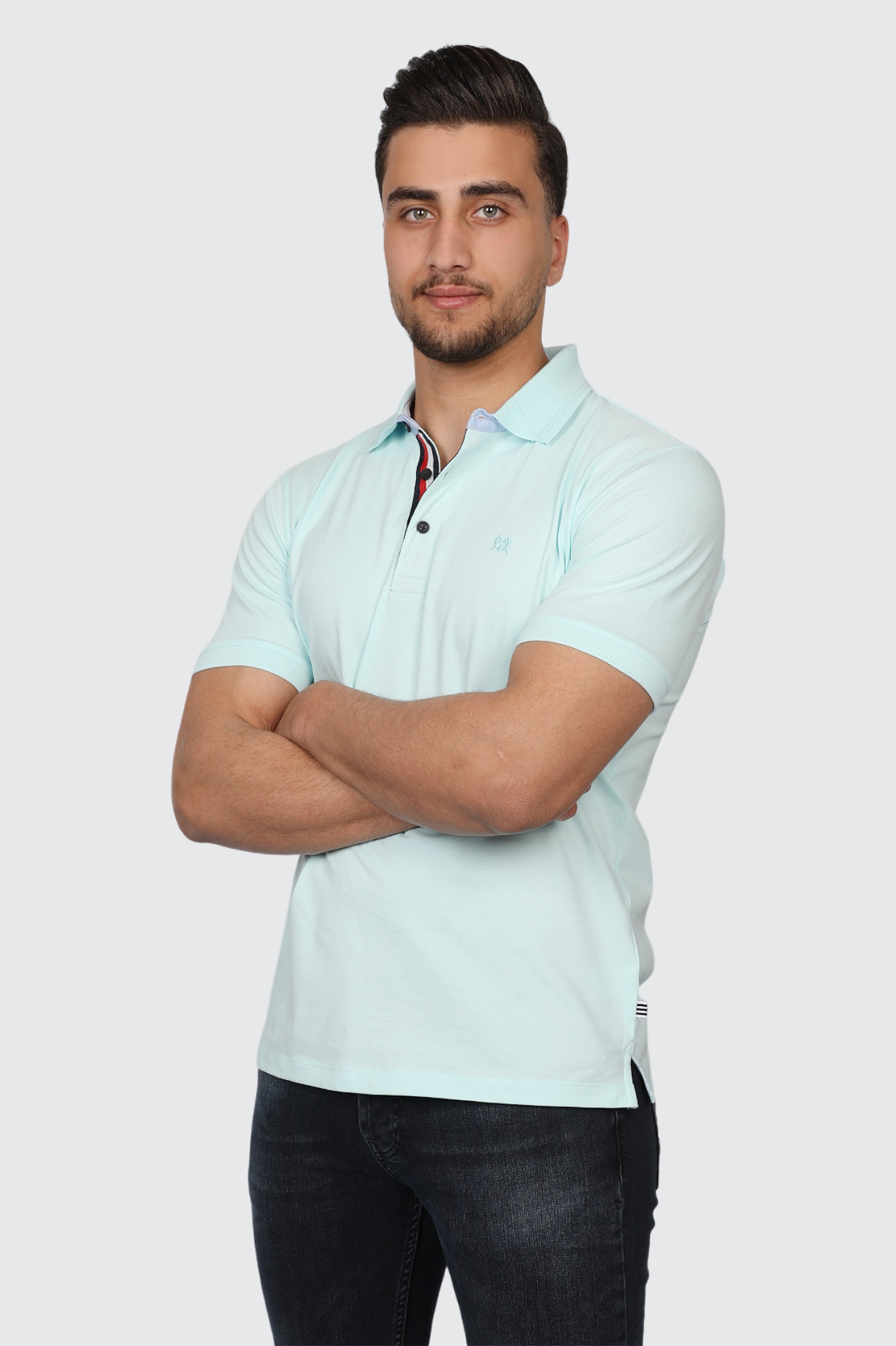 Mint Men Polo Short Sleeves With Collar Design
