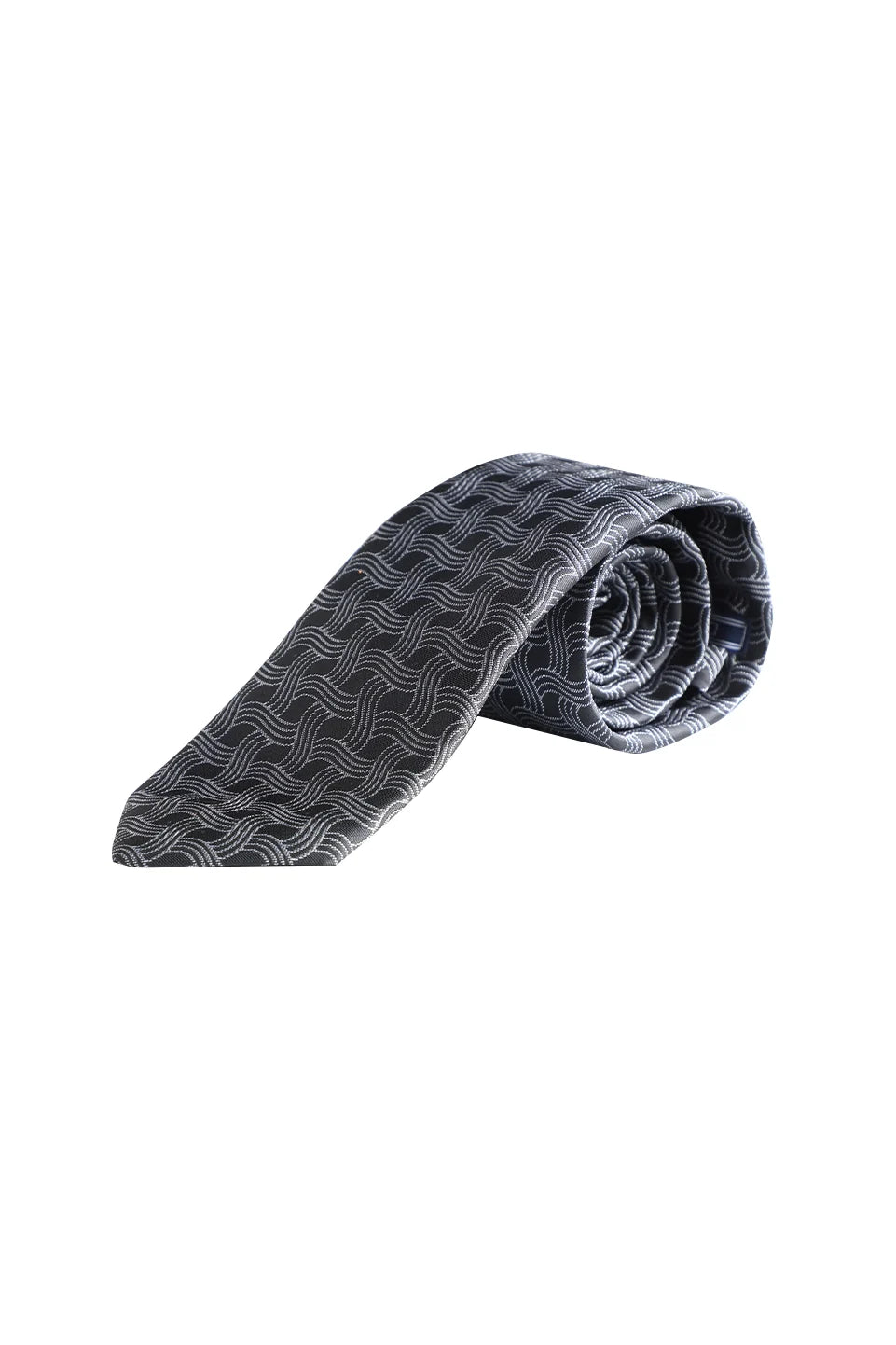 Grey Tie With Pattern