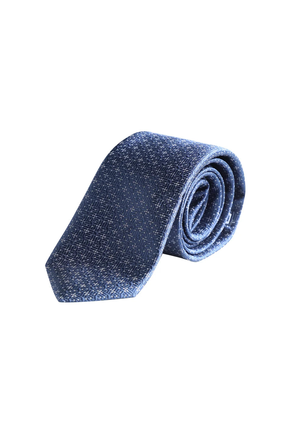 Dark Blue Classic Tie With Pattern