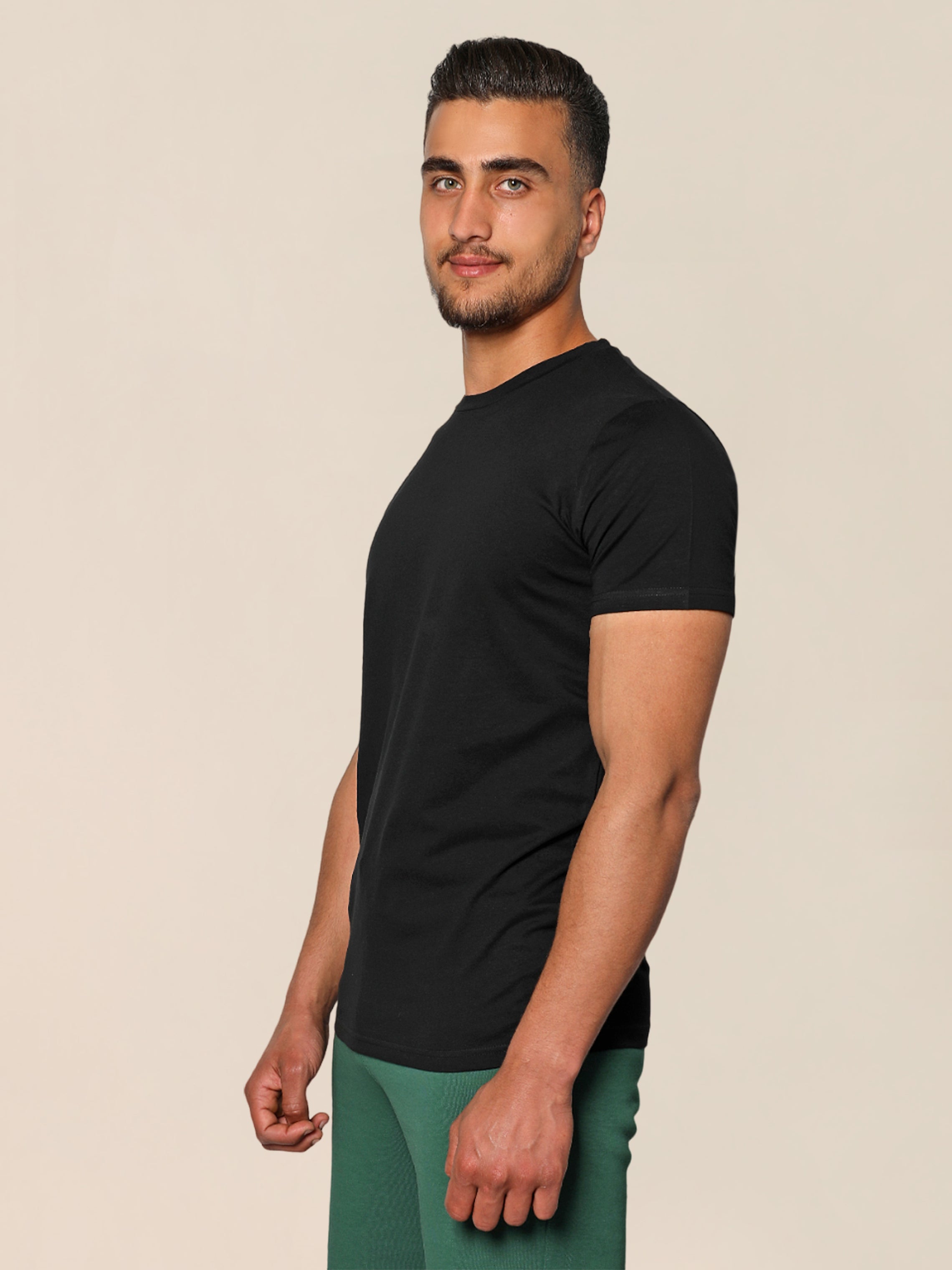 Black Jack Dapper Shortsleeved Basic T-shirt With Round Neck