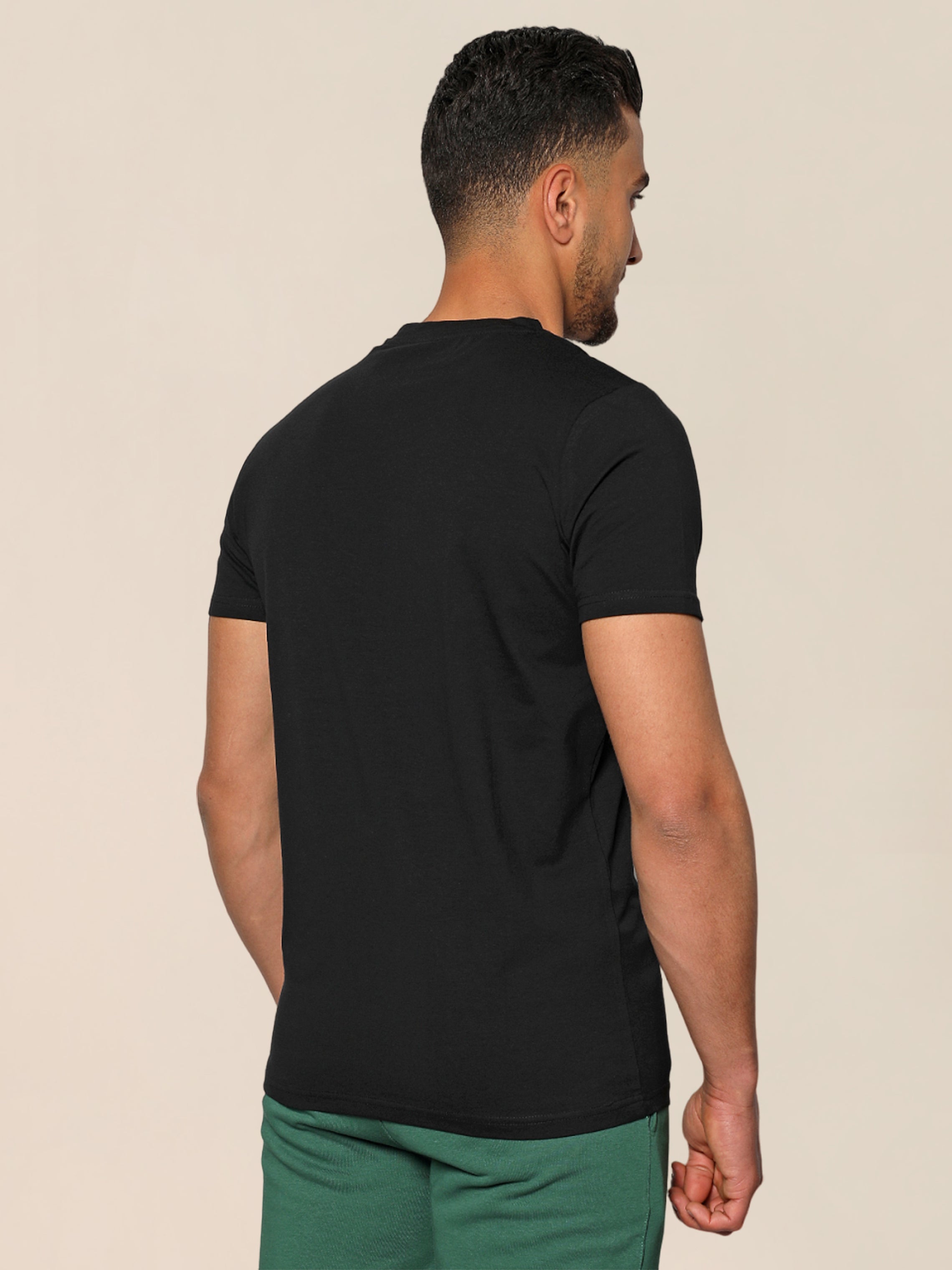 Black Jack Dapper Shortsleeved Basic T-shirt With Round Neck