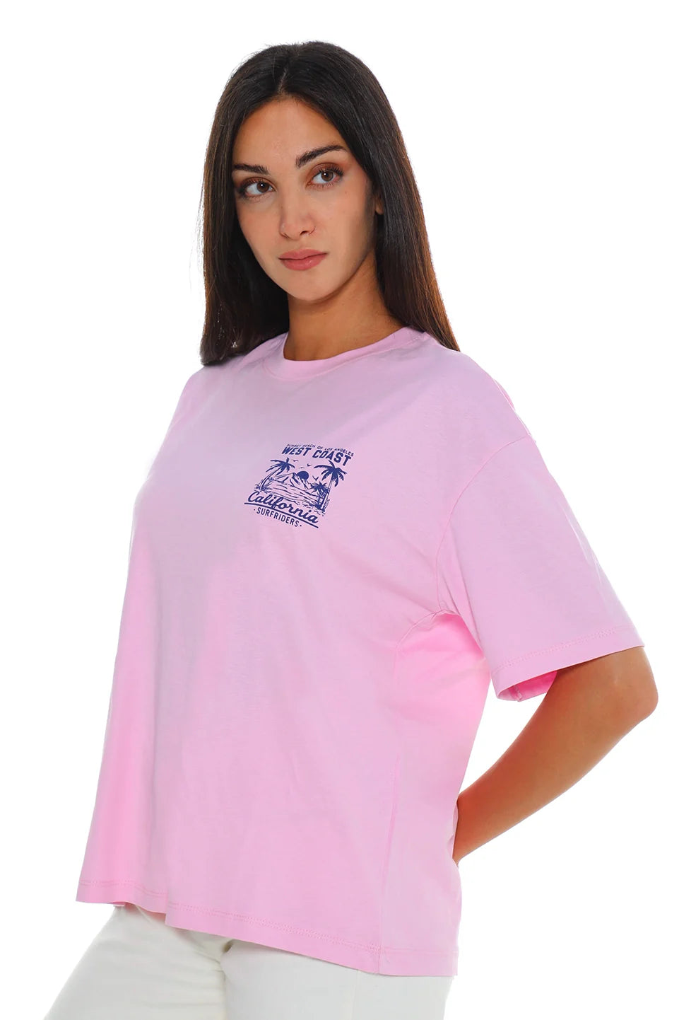Cotton Pink T-shirt With Back design