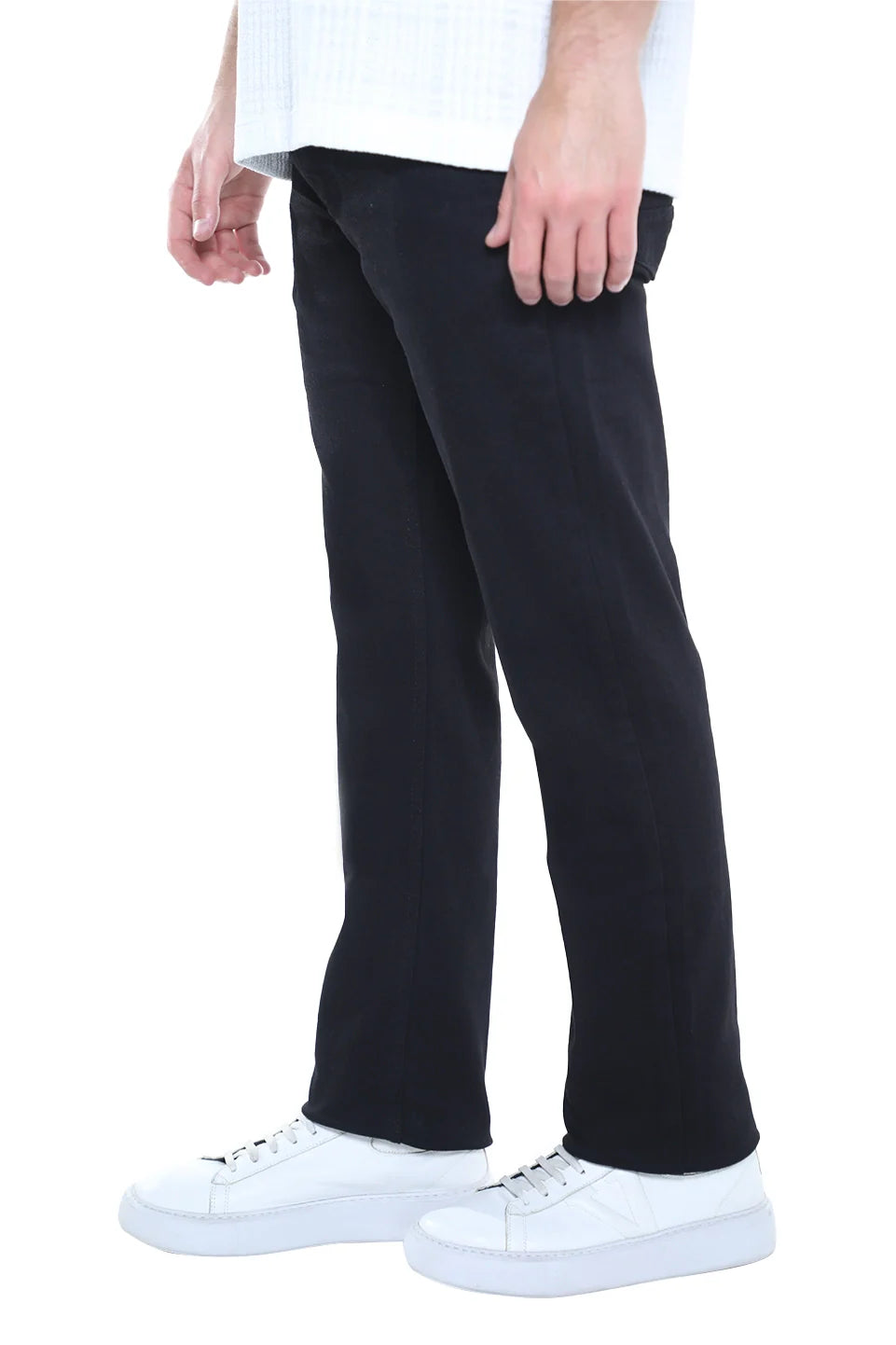 Slim Straight Black Jeans