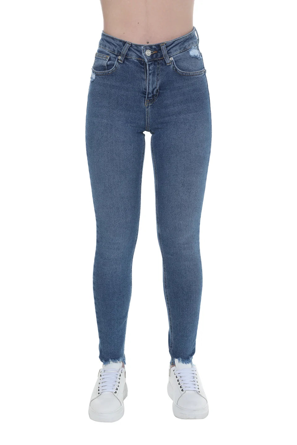 Blue Skinny Jeans Ripped