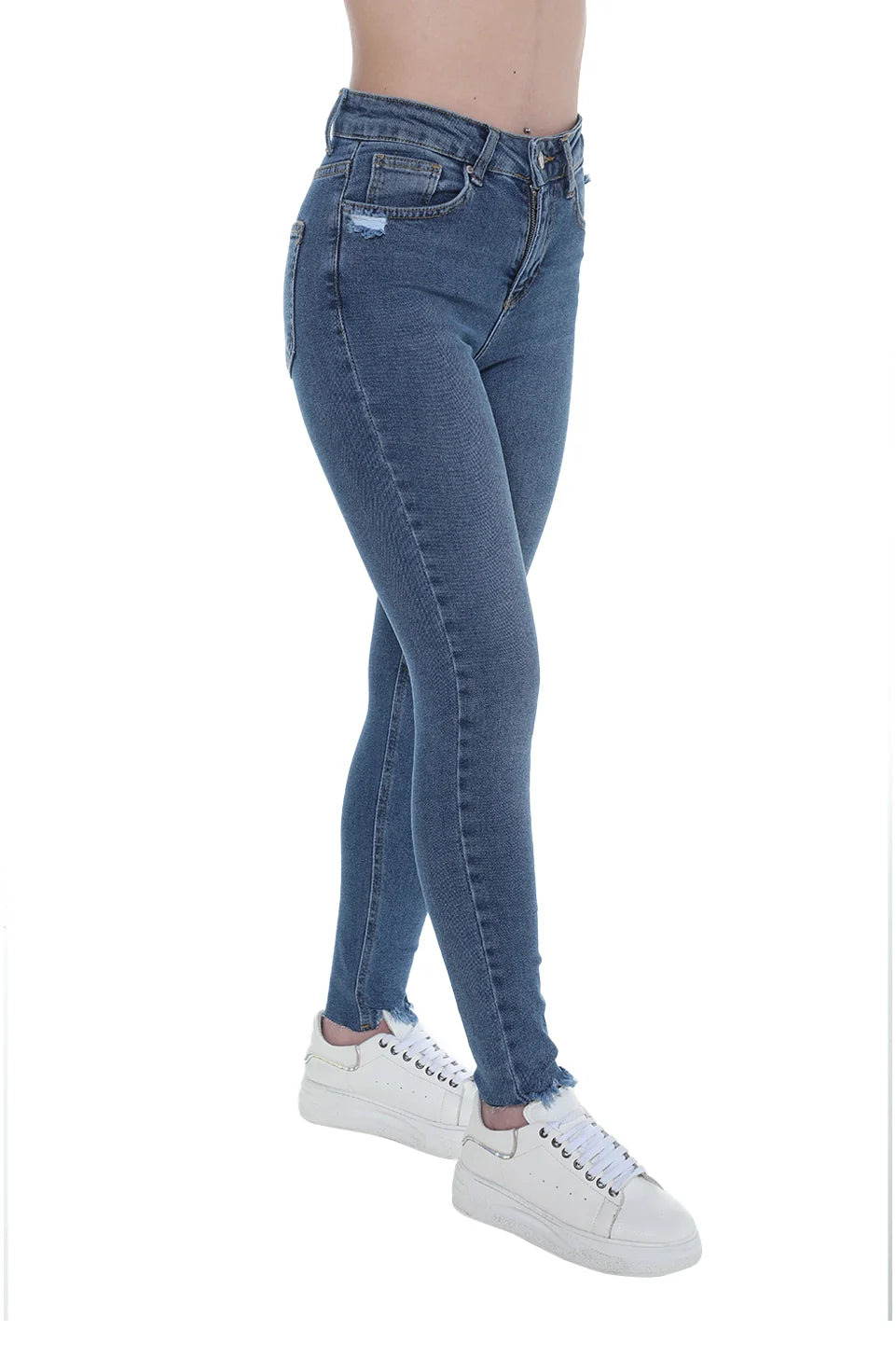 Blue Skinny Jeans Ripped