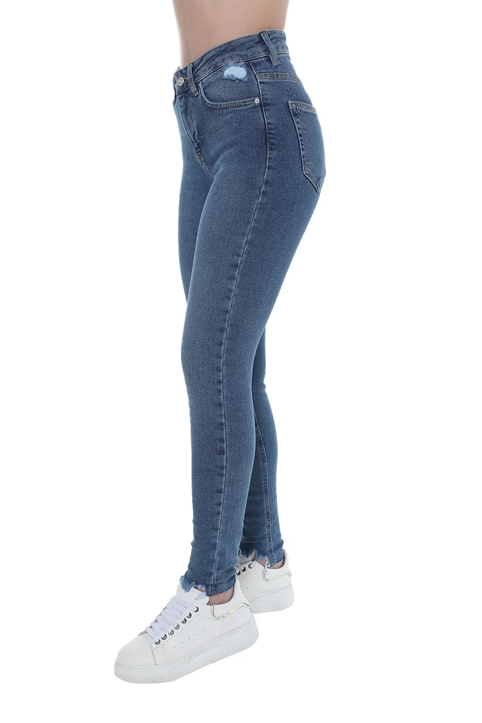 Blue Skinny Jeans Ripped