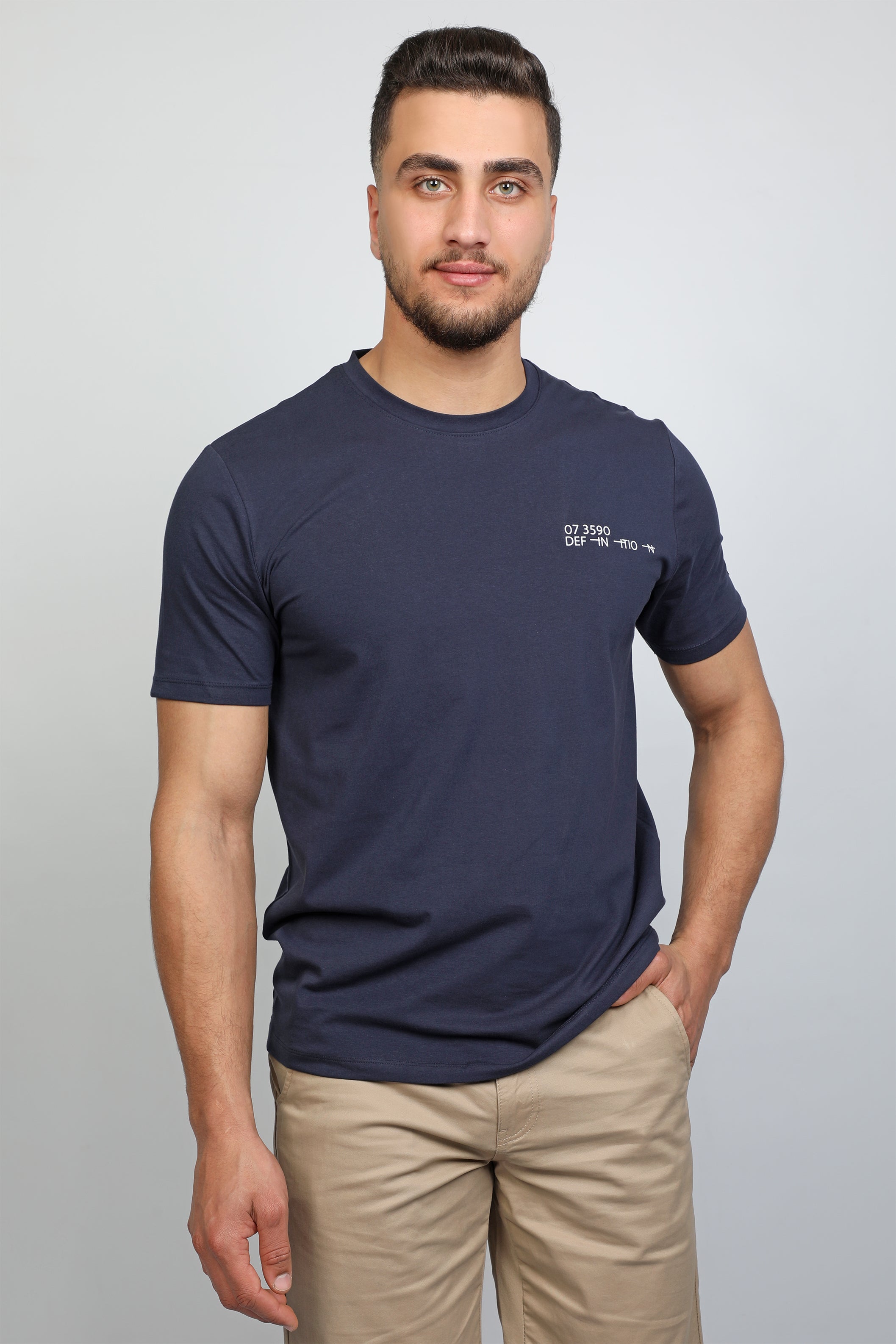 Dark Navy T-shirt With Printed Front Logo