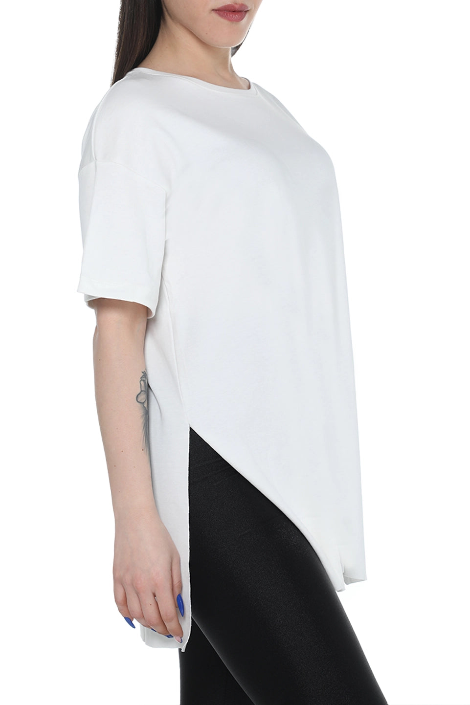 Oversize White Plain T-shirt