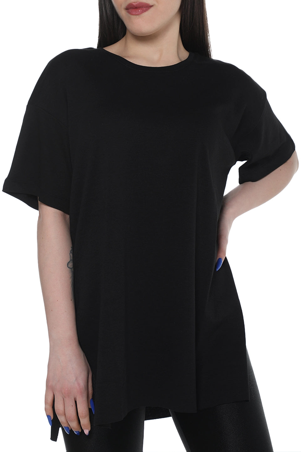 Oversize Black Plain T-shirt