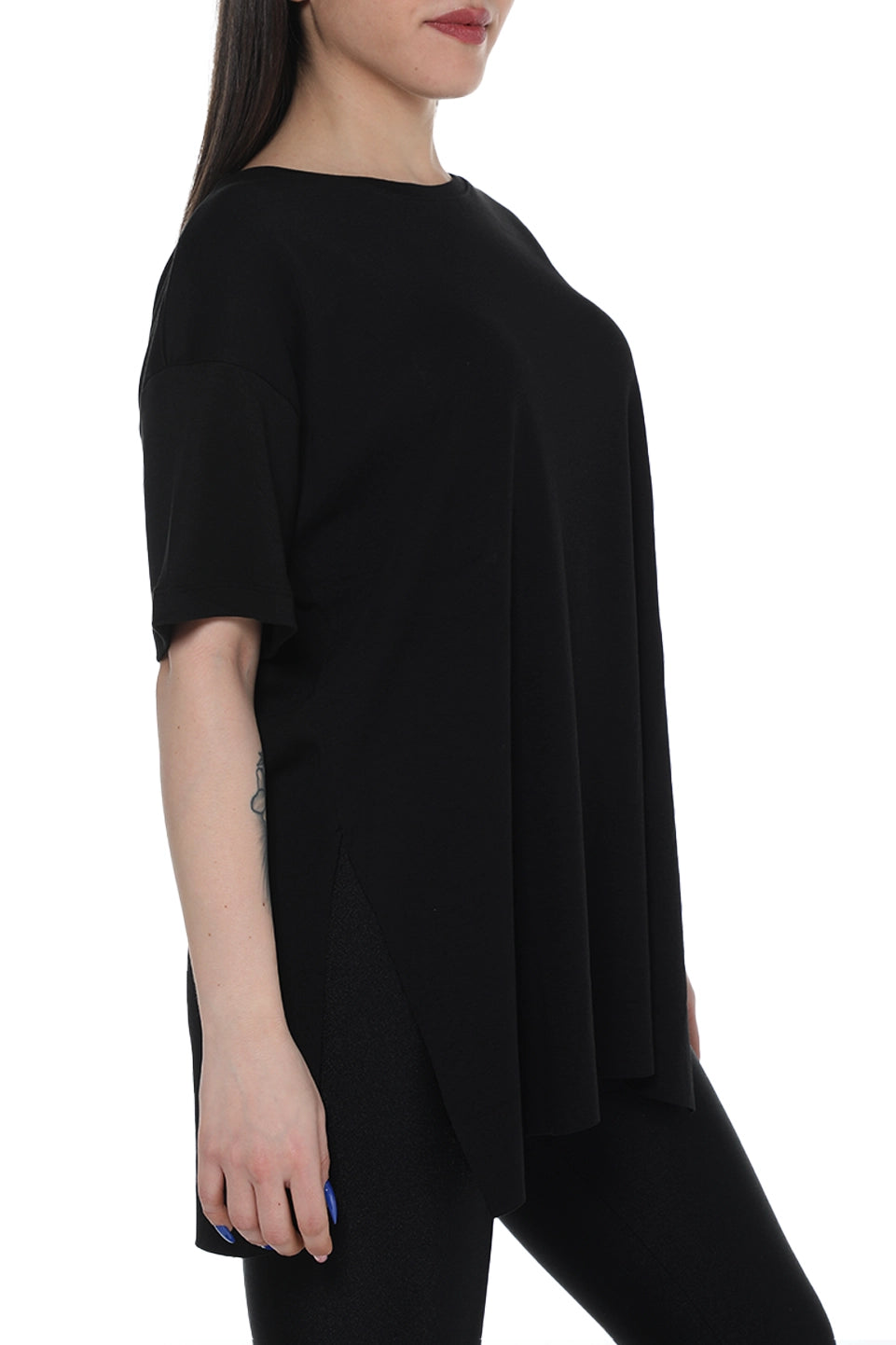 Oversize Black Plain T-shirt