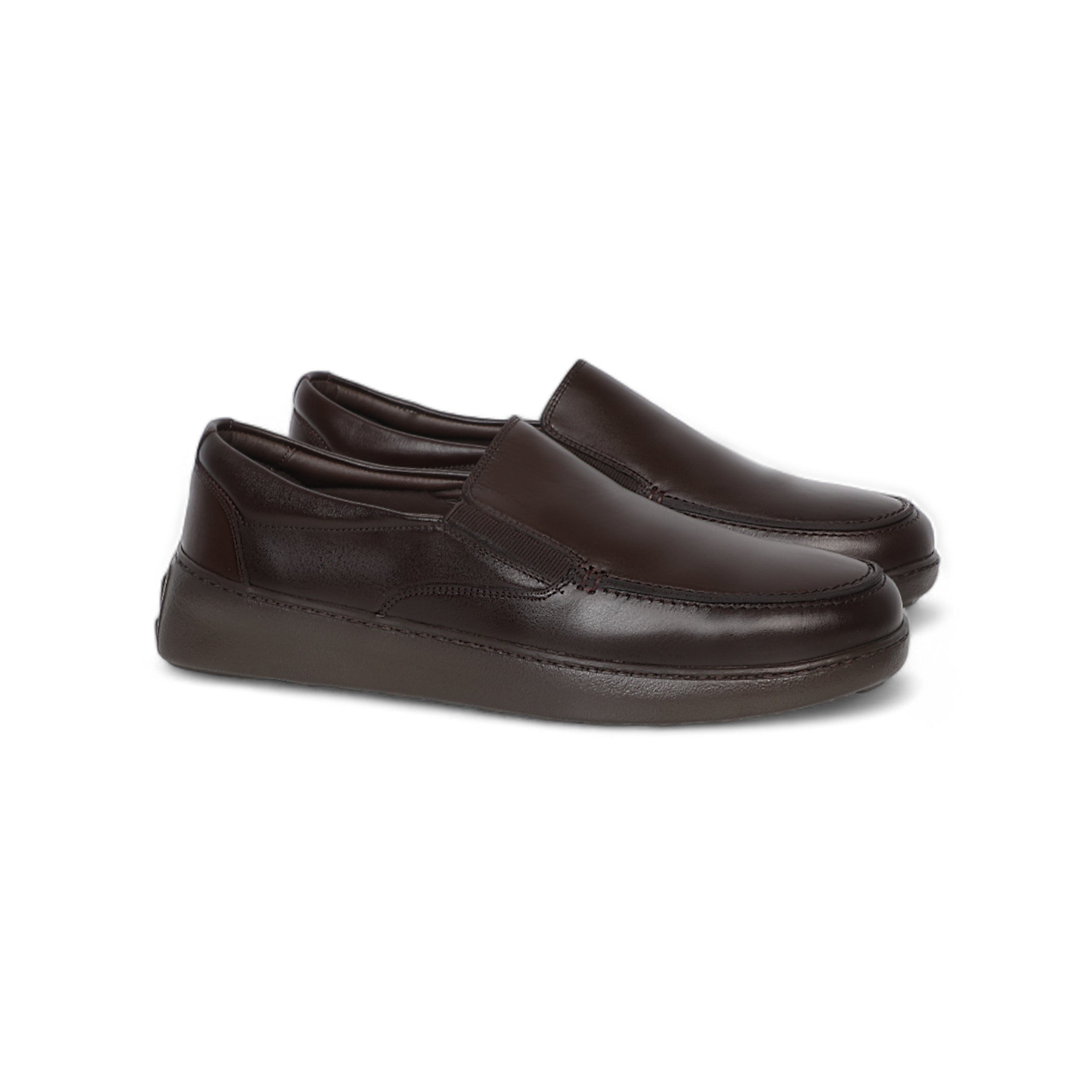Classic Brown Moccasin With Flat Insole