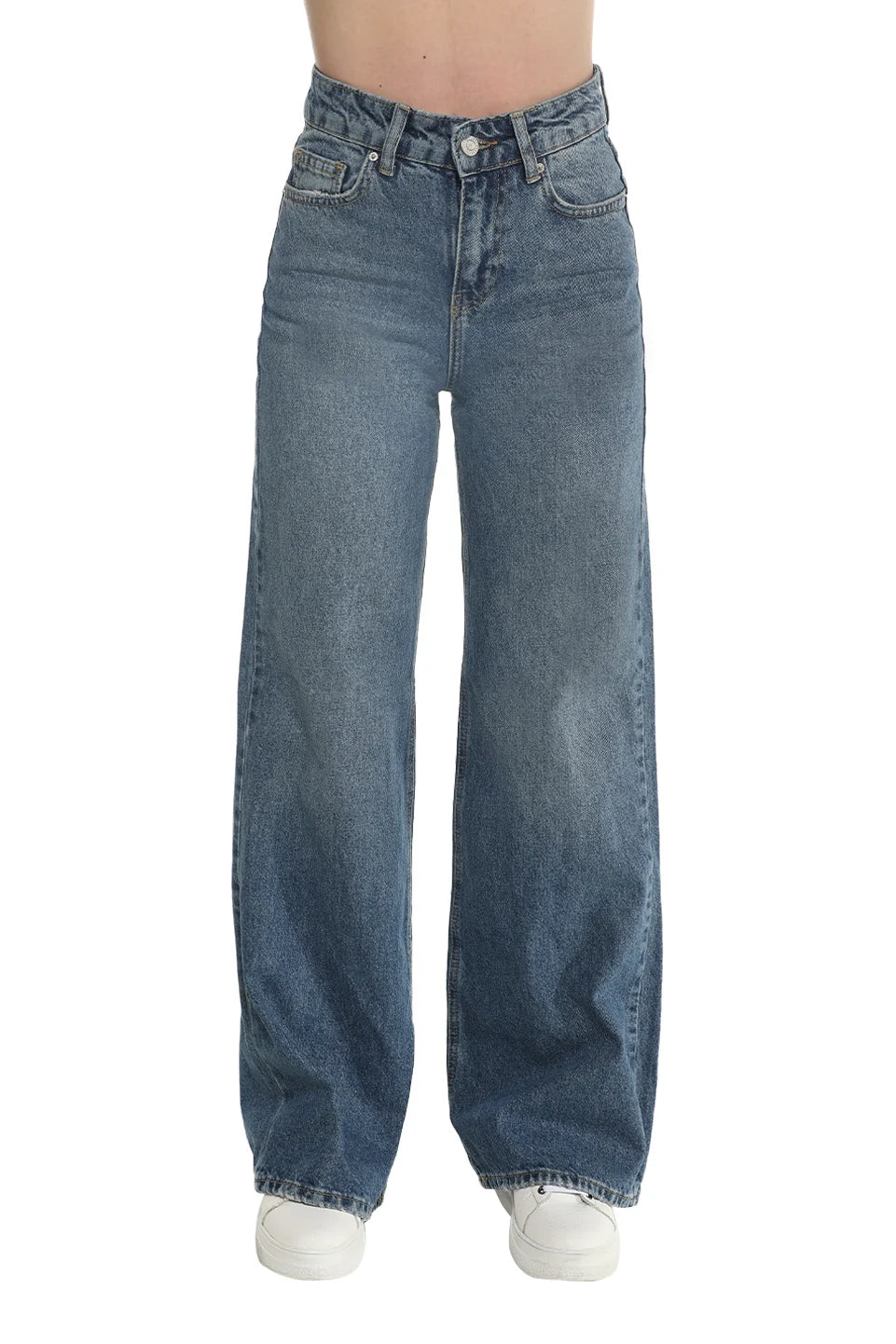 Blue Wide Leg Jeans