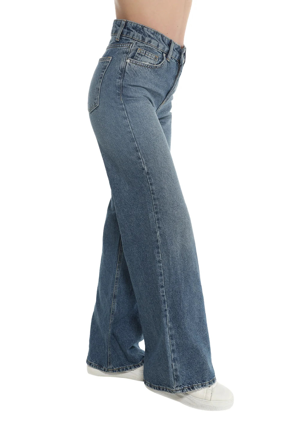 Blue Wide Leg Jeans