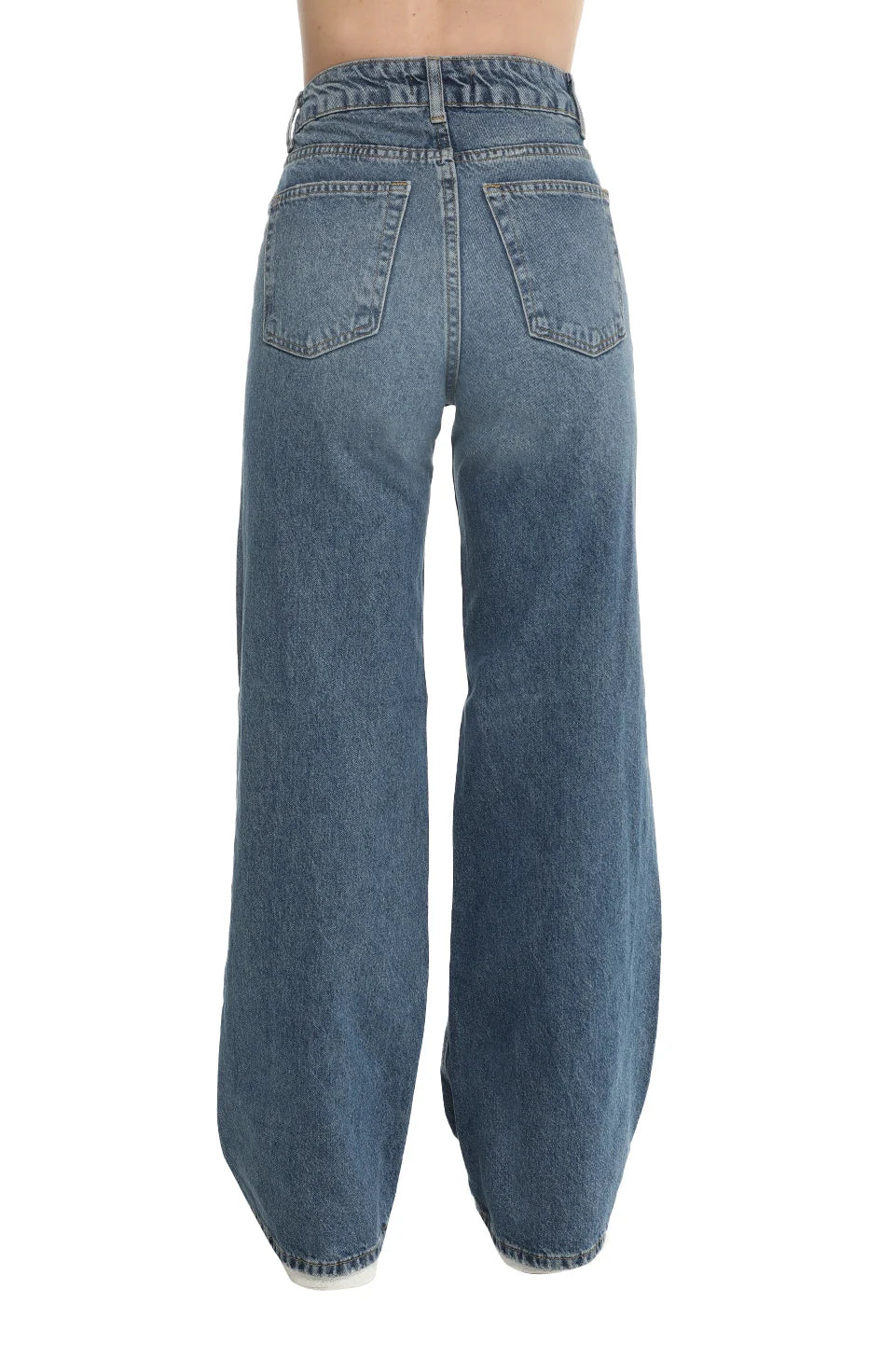 Blue Wide Leg Jeans