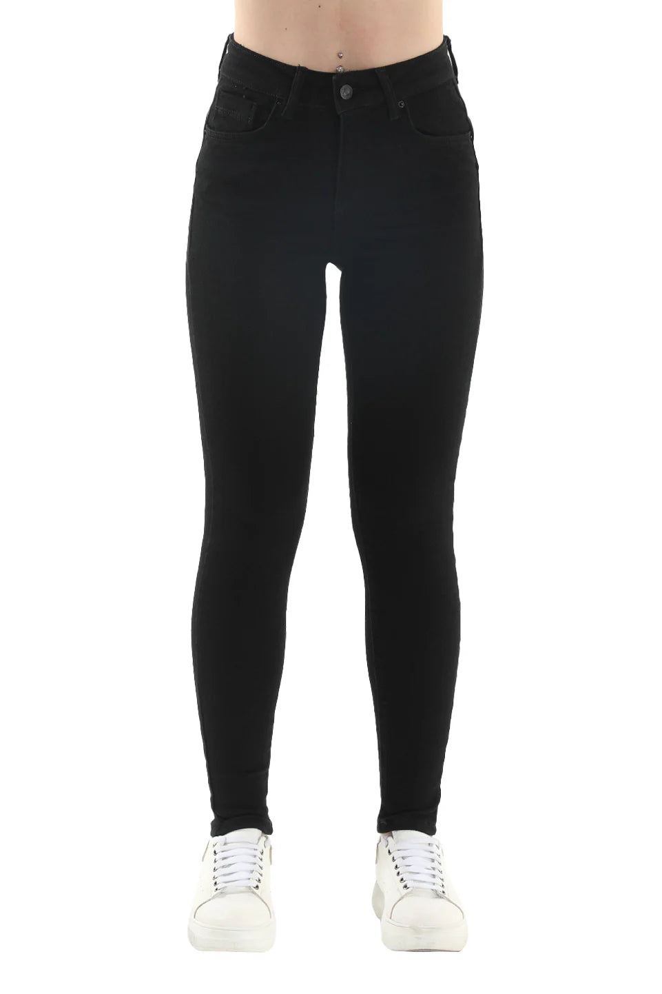 High Waisted Skinny Black Jeans