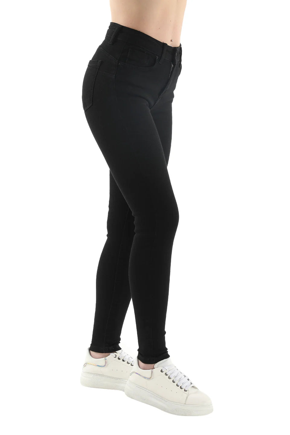 High Waisted Skinny Black Jeans
