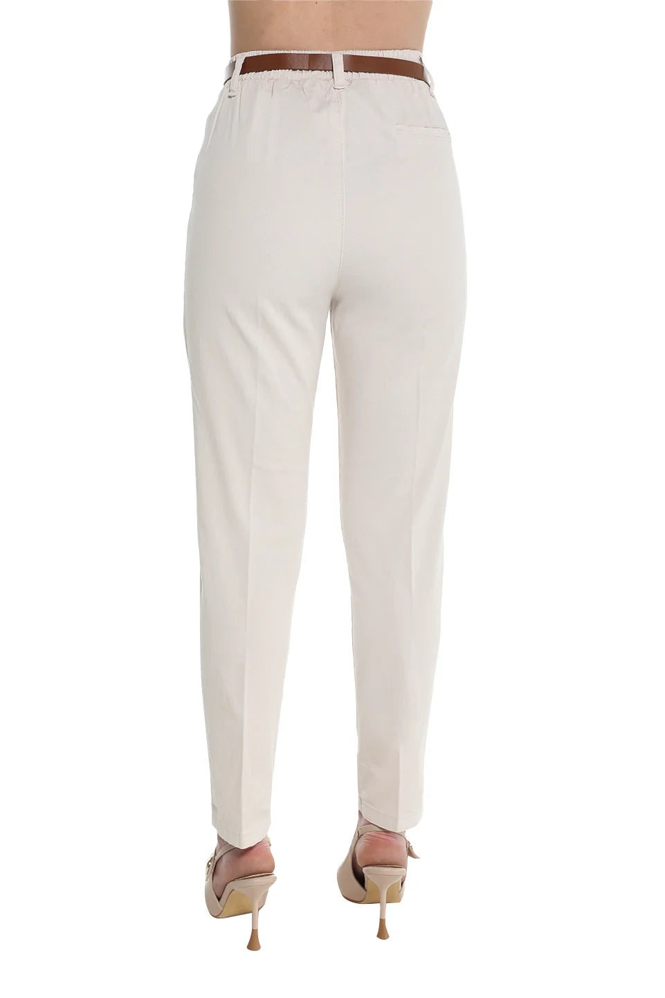 Light Beige Chino Pant With Belt