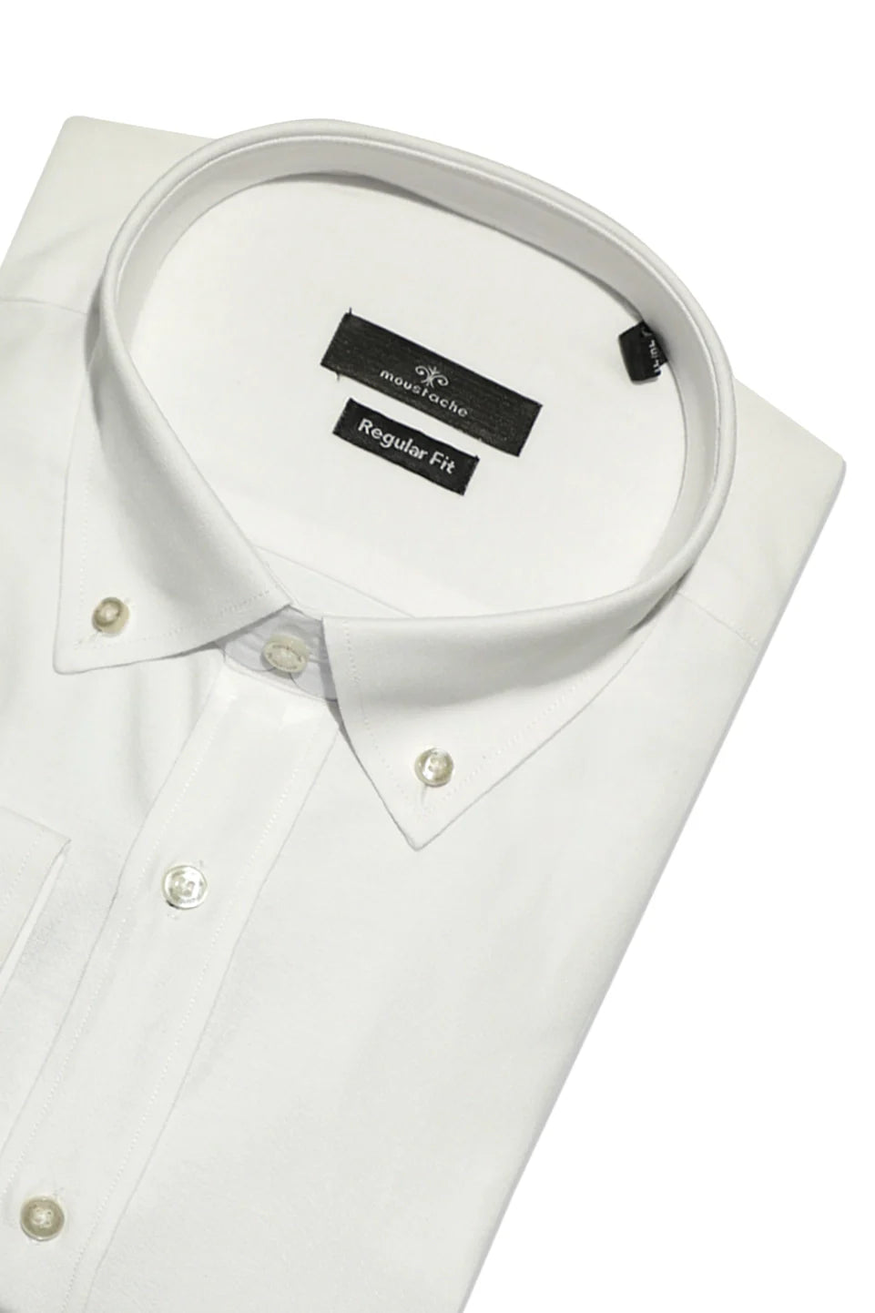 Long Sleeved White Shirt With Button To Close