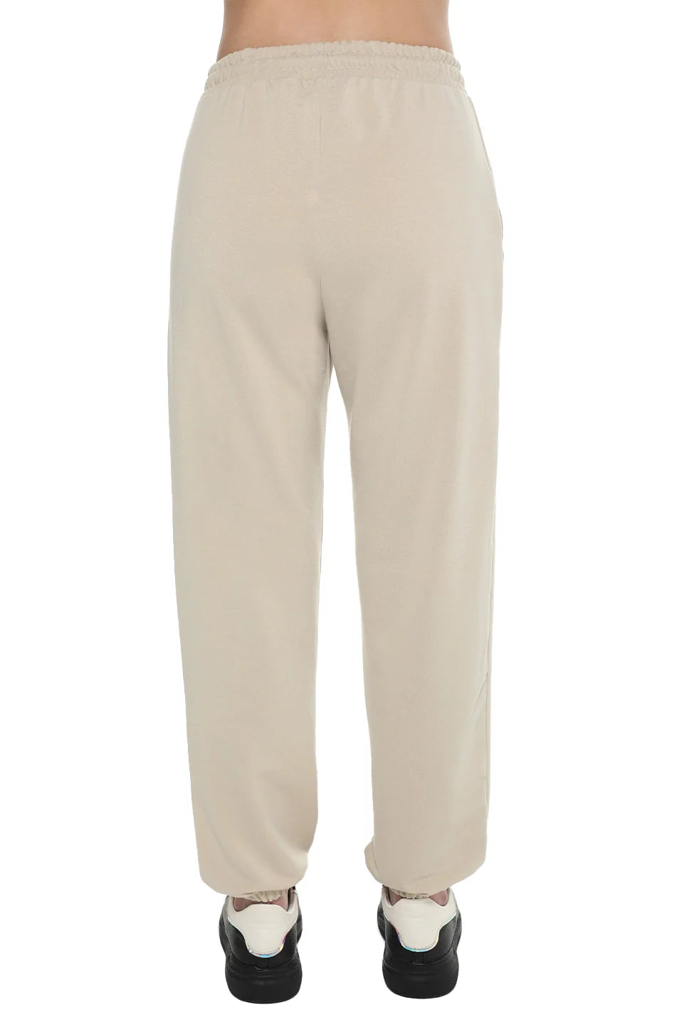 Beige Tight Leg Sweatpants