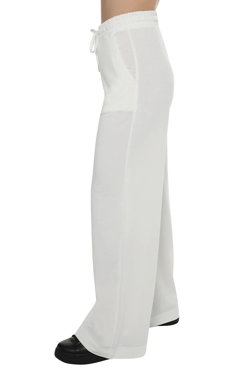 White Wide Leg Sweatpants