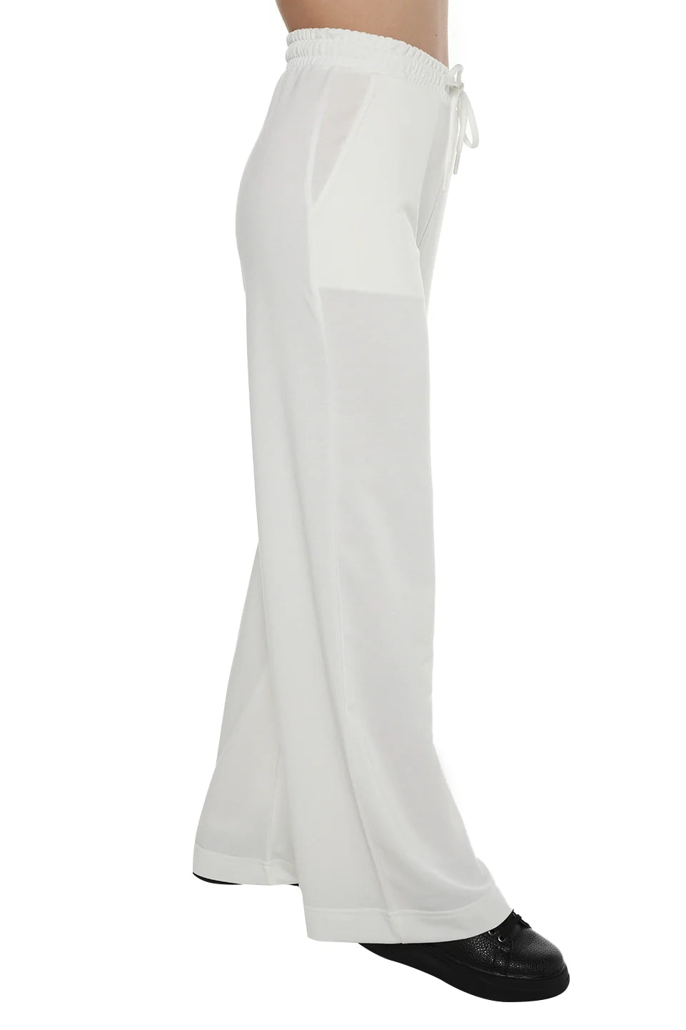 White Wide Leg Sweatpants