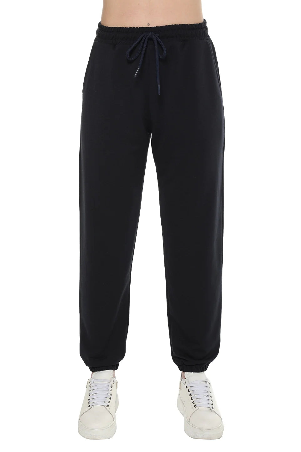 Navy Tight Leg Sweatpants