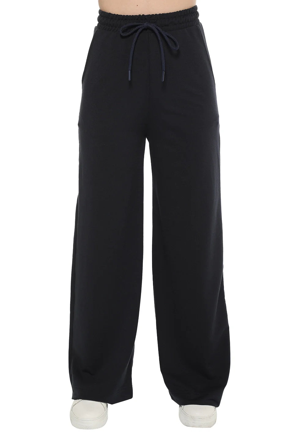 Navy Wide Leg Sweatpants