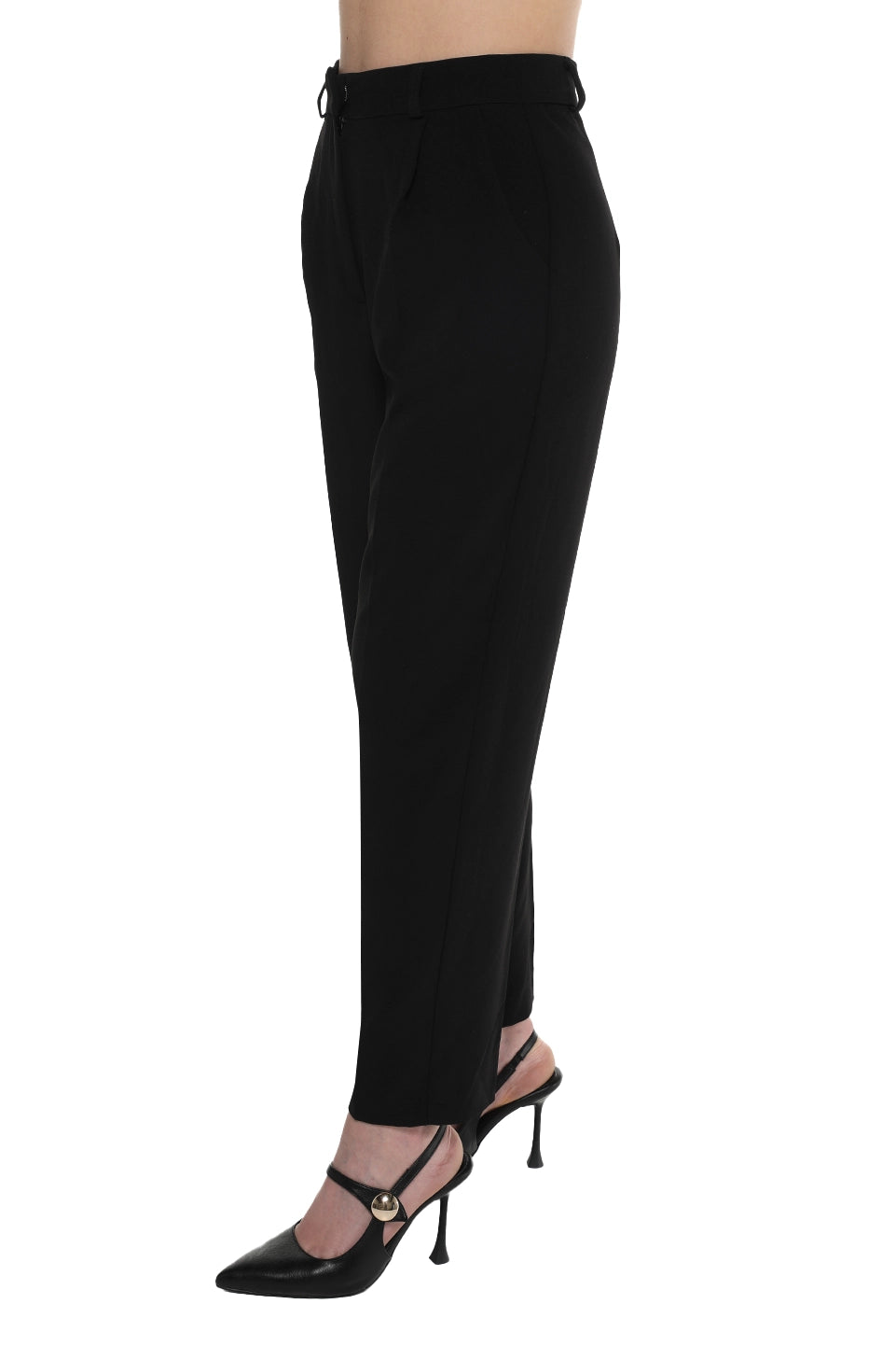 Black Classy Pant With Zipper To Close