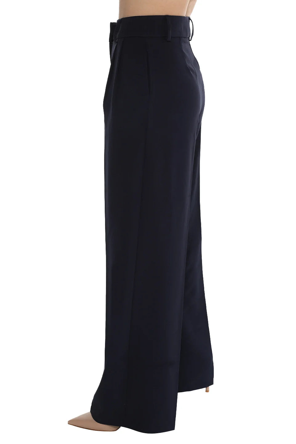 Navy Losse Fit Pant With Side Pocket