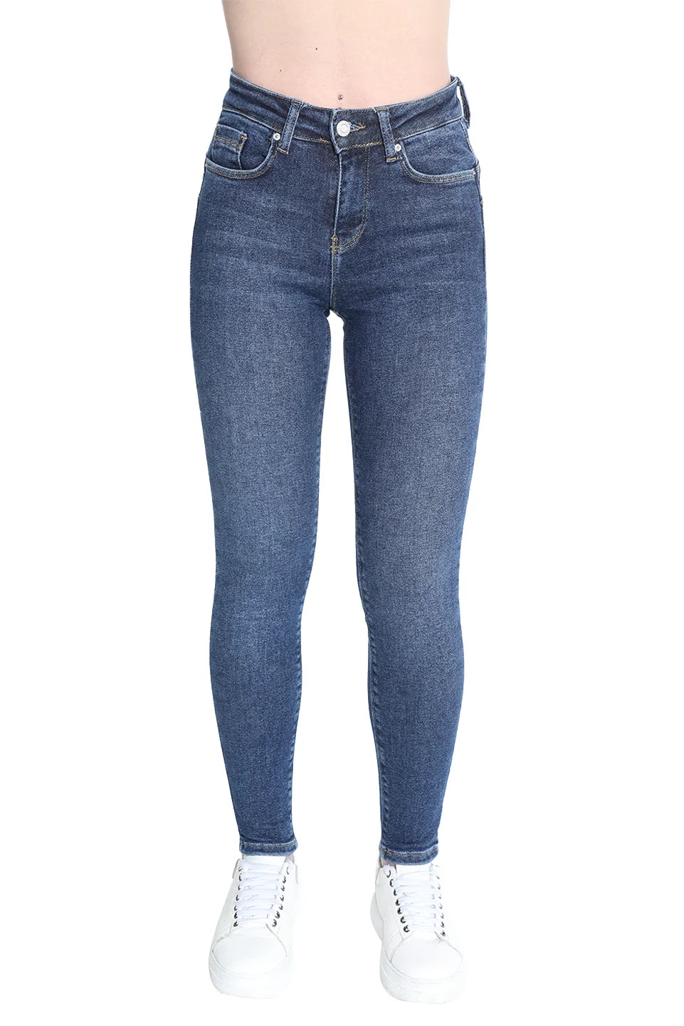 Skinny Navy Plain Basic Jeans