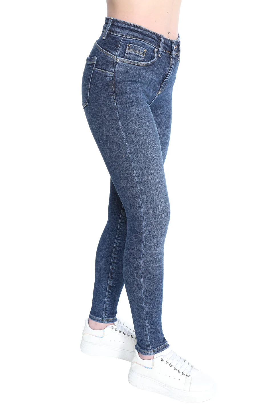 Skinny Navy Plain Basic Jeans
