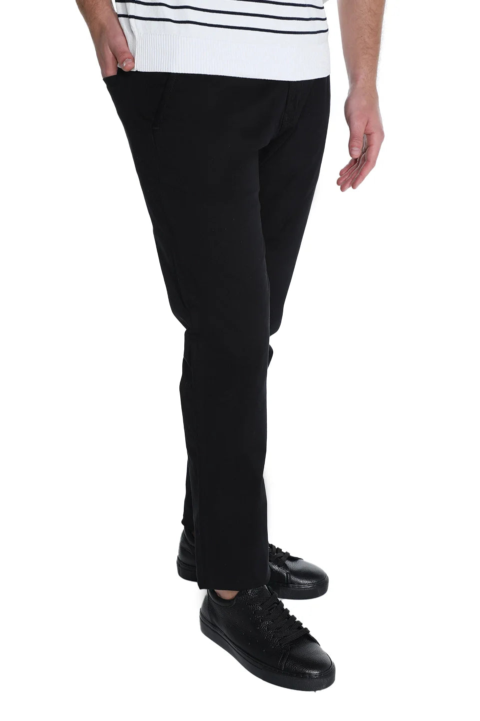 Chino Black Pant With Side Pockets