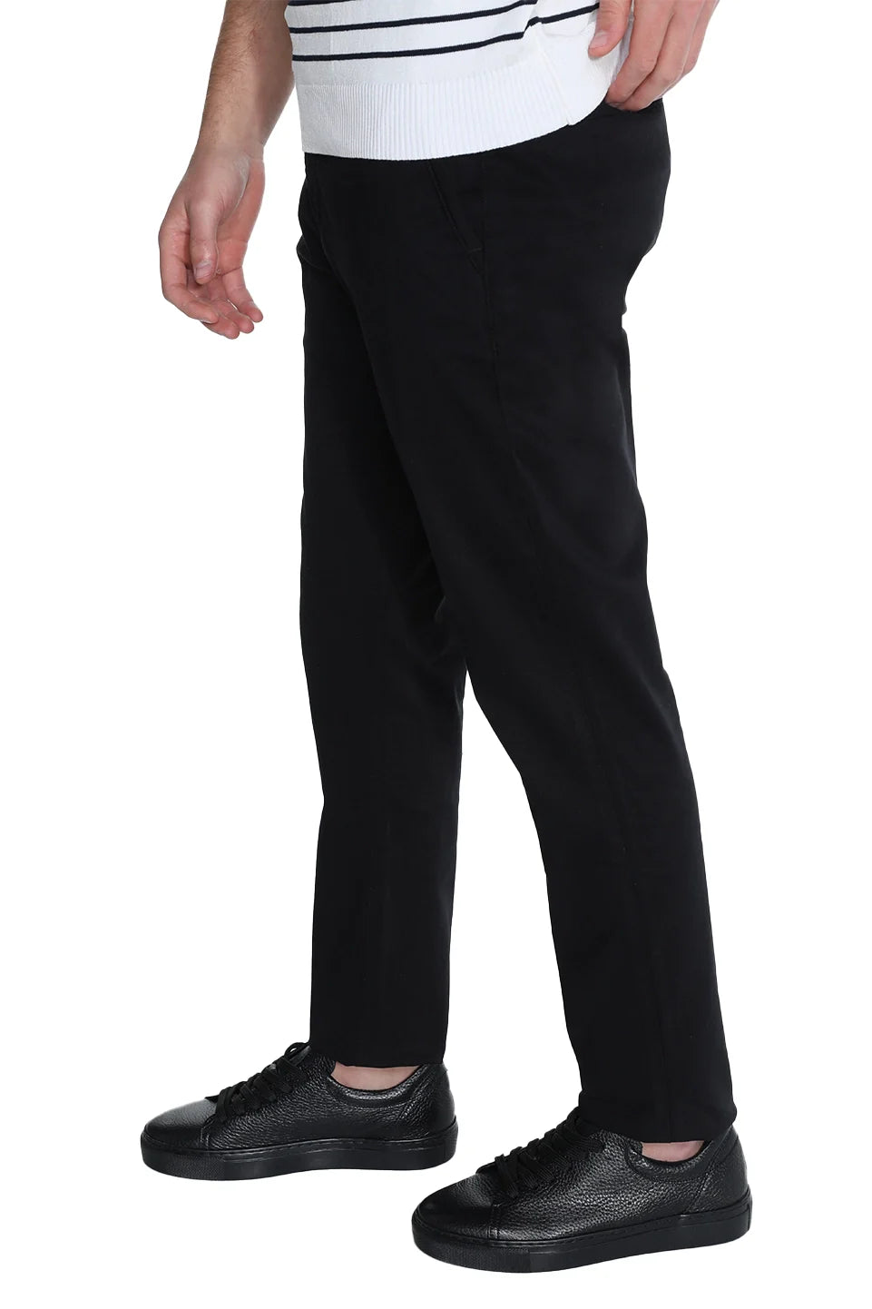 Chino Black Pant With Side Pockets