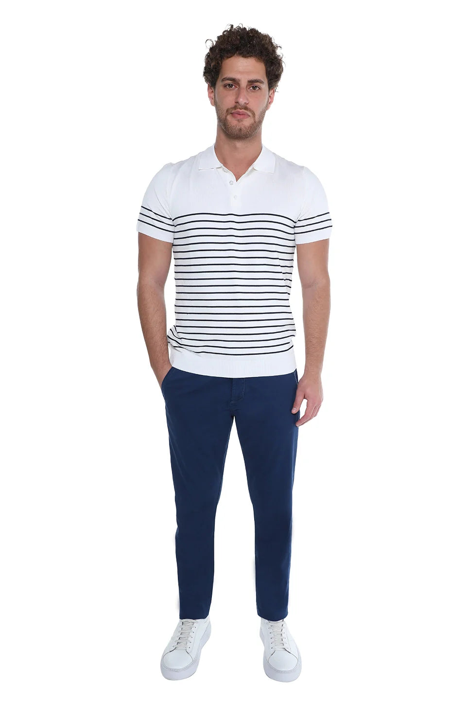 Chino Blue Pant With Side Pockets