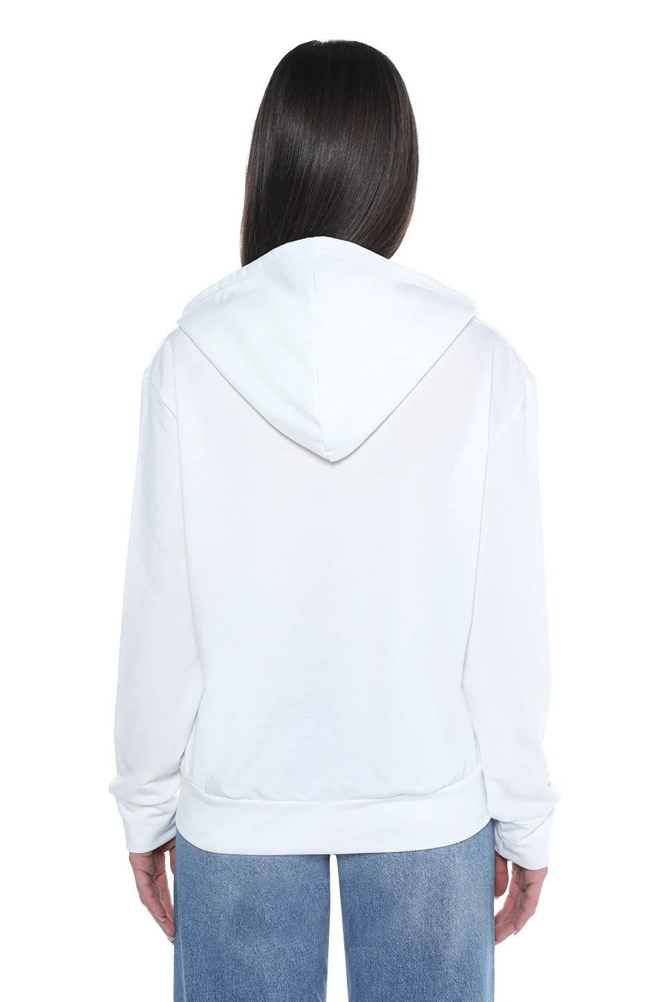 White Cotton Jacket with Hood