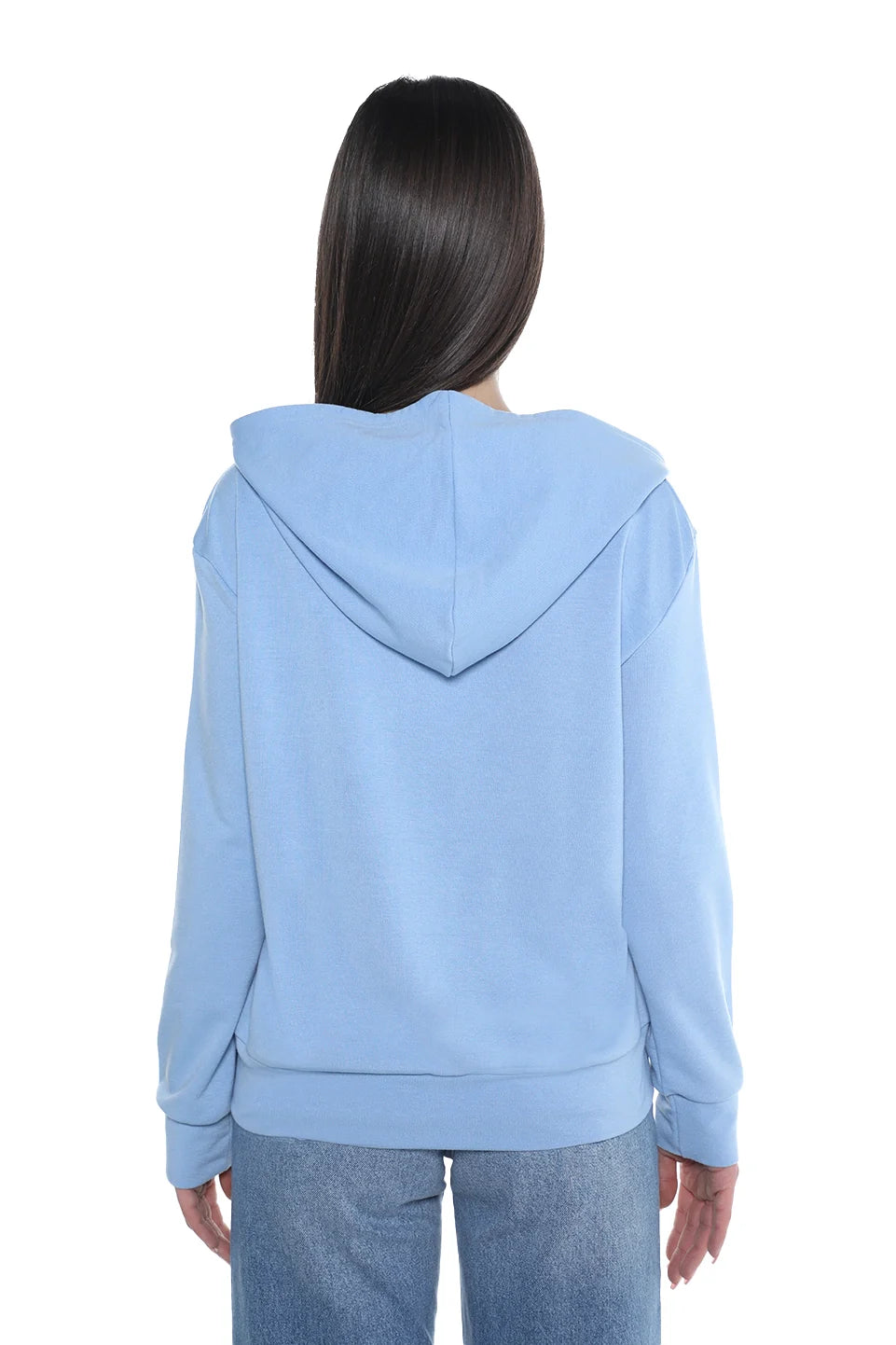 Blue Cotton Jacket with Hood