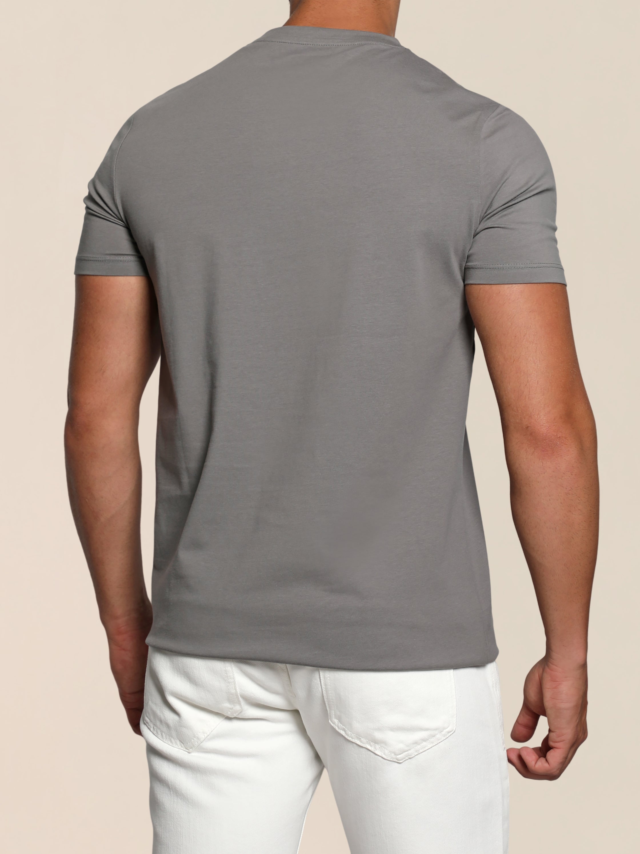 Light Grey Jack Dapper Shortsleeved Basic T-shirt With Round Neck