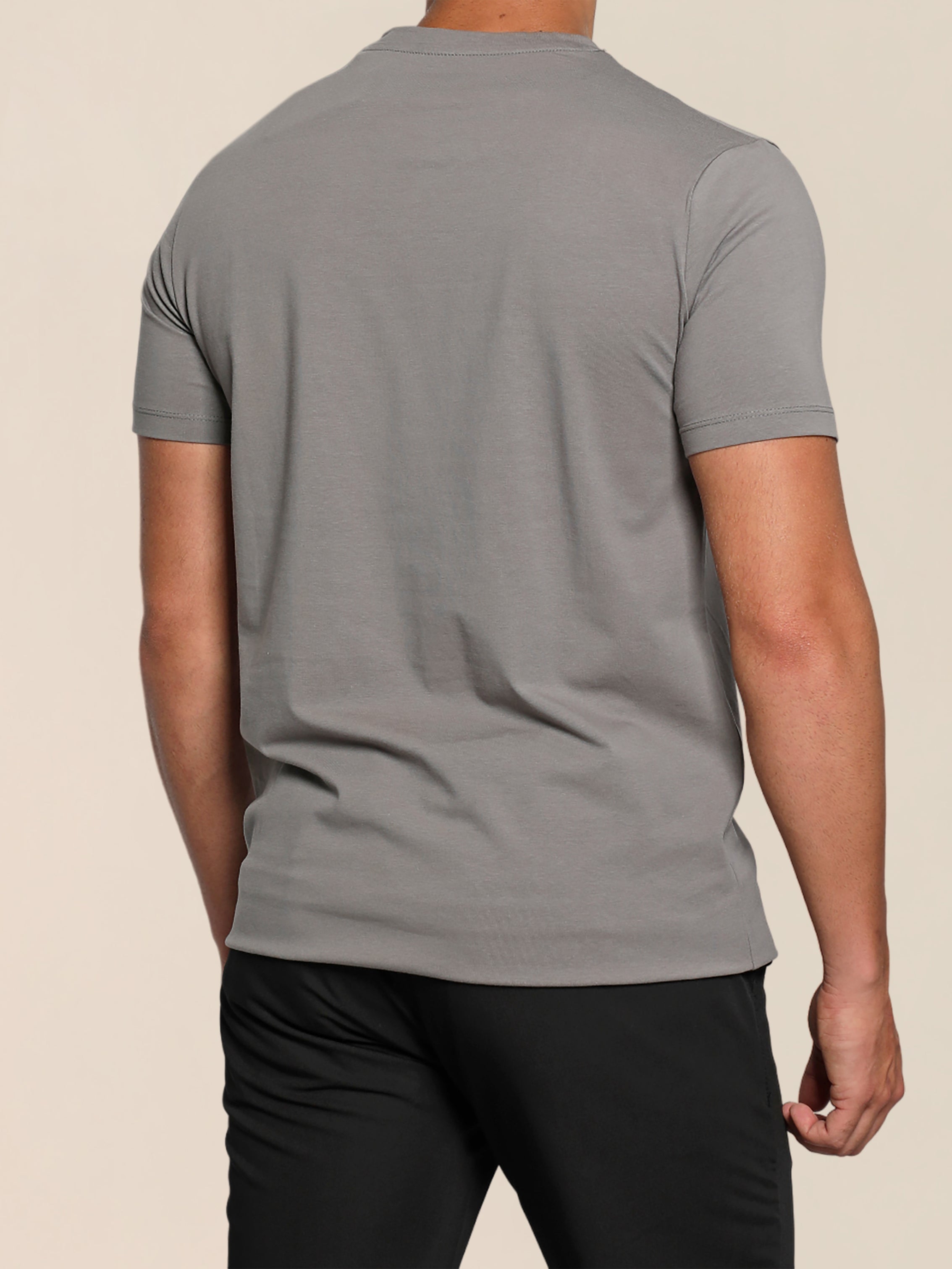 Light Grey Jack Dapper Shortsleeved Basic T-shirt With V-neck