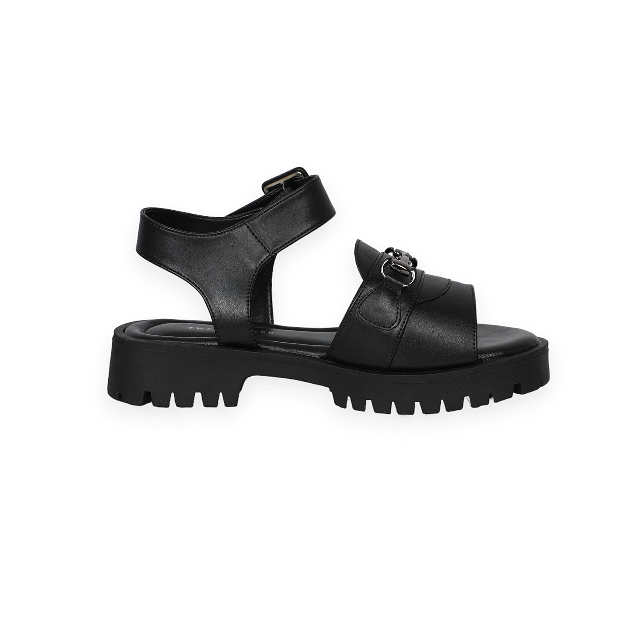 Black Women Sandals With Sole Ankle Strap